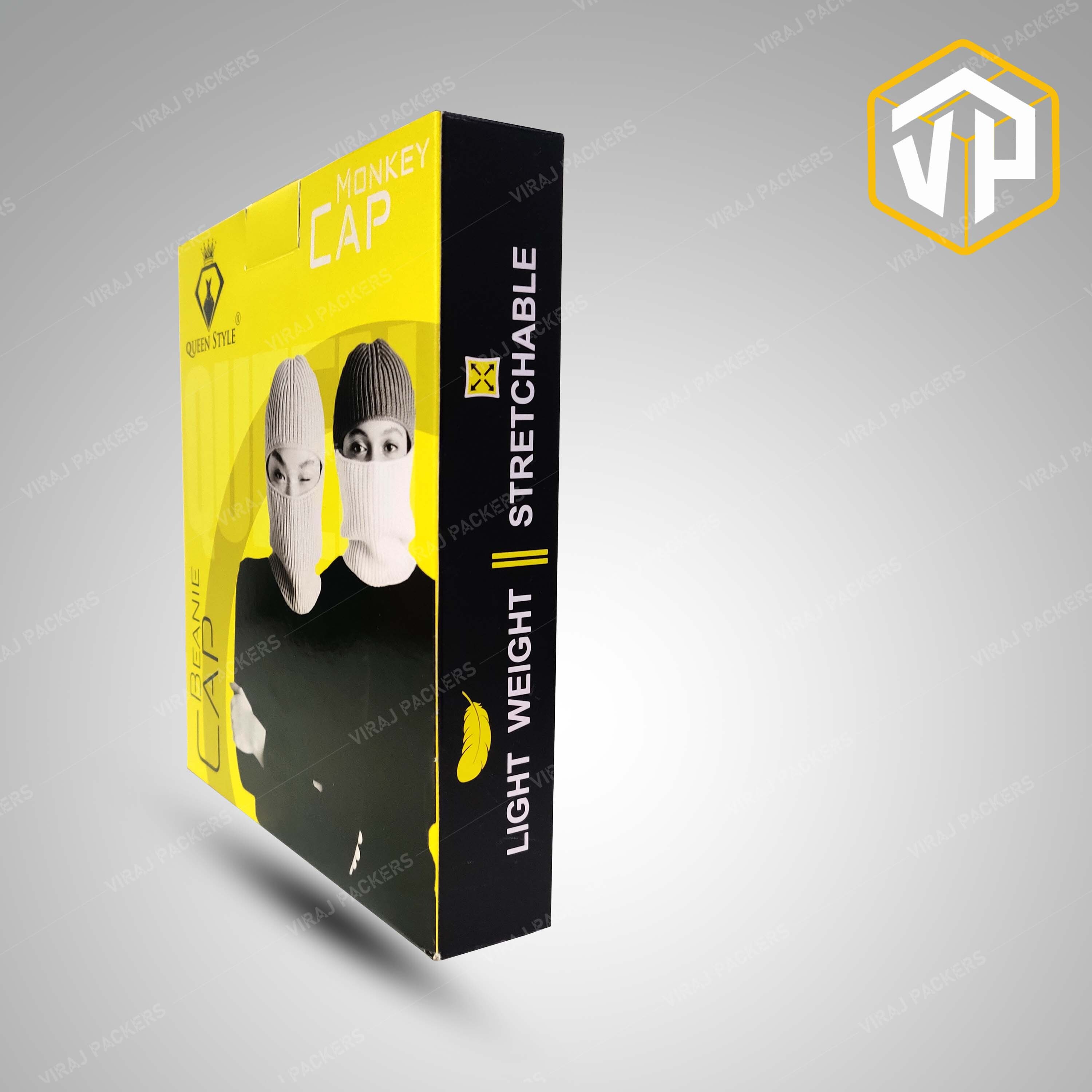 Customized Beanie Cap Packaging Boxes - Paper Material, Glossy Lamination Finish, Custom Size, Uv Offset Printing | Durable, Eco-friendly Design With Clear Window For Enhanced Visibility