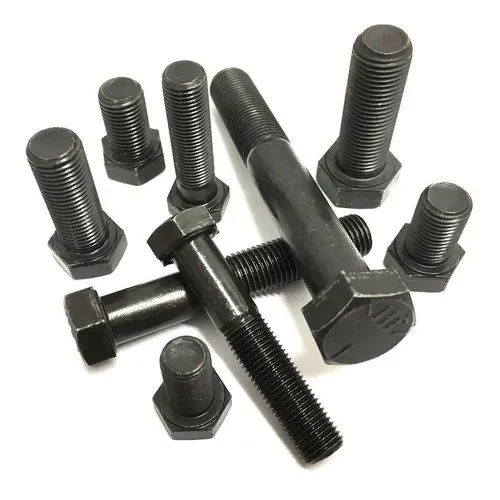 SPF High Tensile Bolt - High-Quality Steel, Hexagon Head, Sleek Black Color, Polished Surface Treatment | Versatile for Industrial Assembly Applications