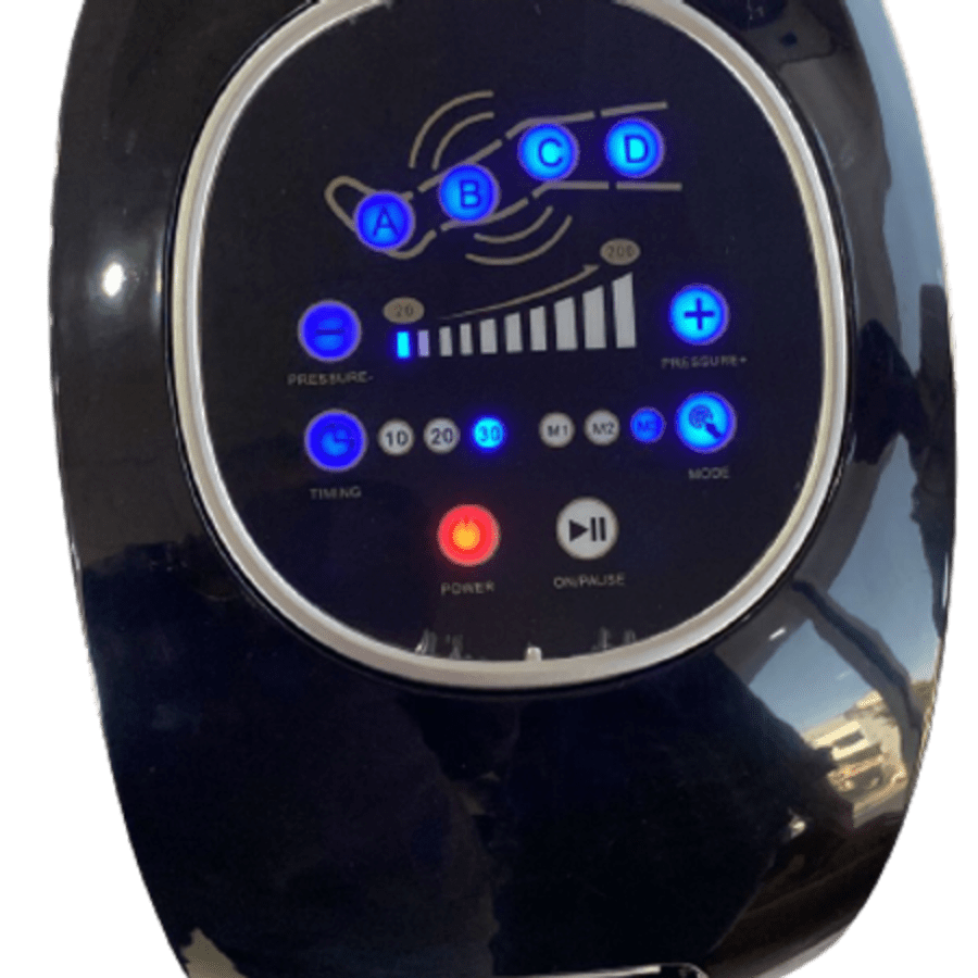 Digital Pneumatic Compression Dvt Therapy Pump - Abs Plastic 4 Chamber System, Adjustable Pressure 60-240 Mmhg, Touch Screen Control, Portable Design For Lymphedema Relief And Sports Recovery