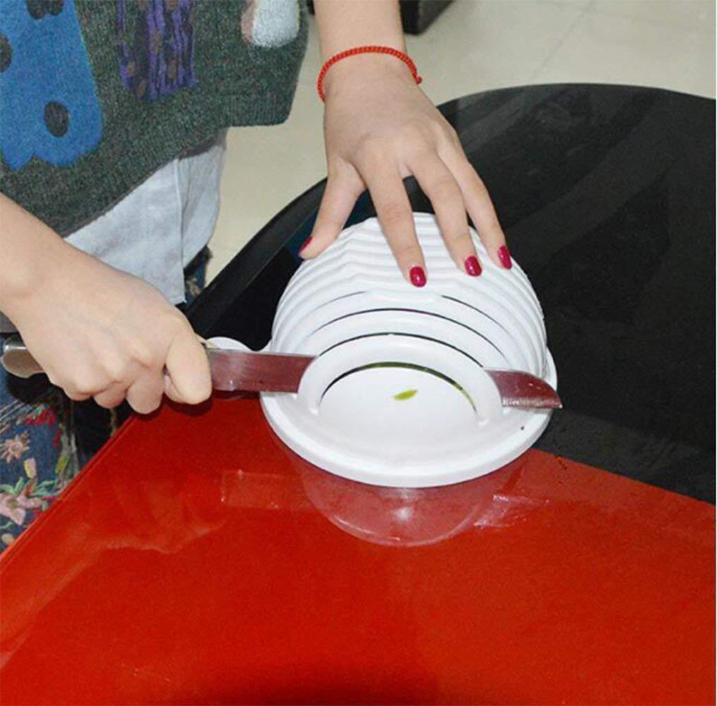 Vegetable Cutting And Washer - Pp Plastic, Multi-color | Easy To Use Salad Cutter Bowl For Quick Veggie And Fruit Preparation