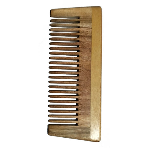 Neem Wood Hair Comb - 16x5cm Brown Color | Unisex Solid Design For Gentle Hair Care