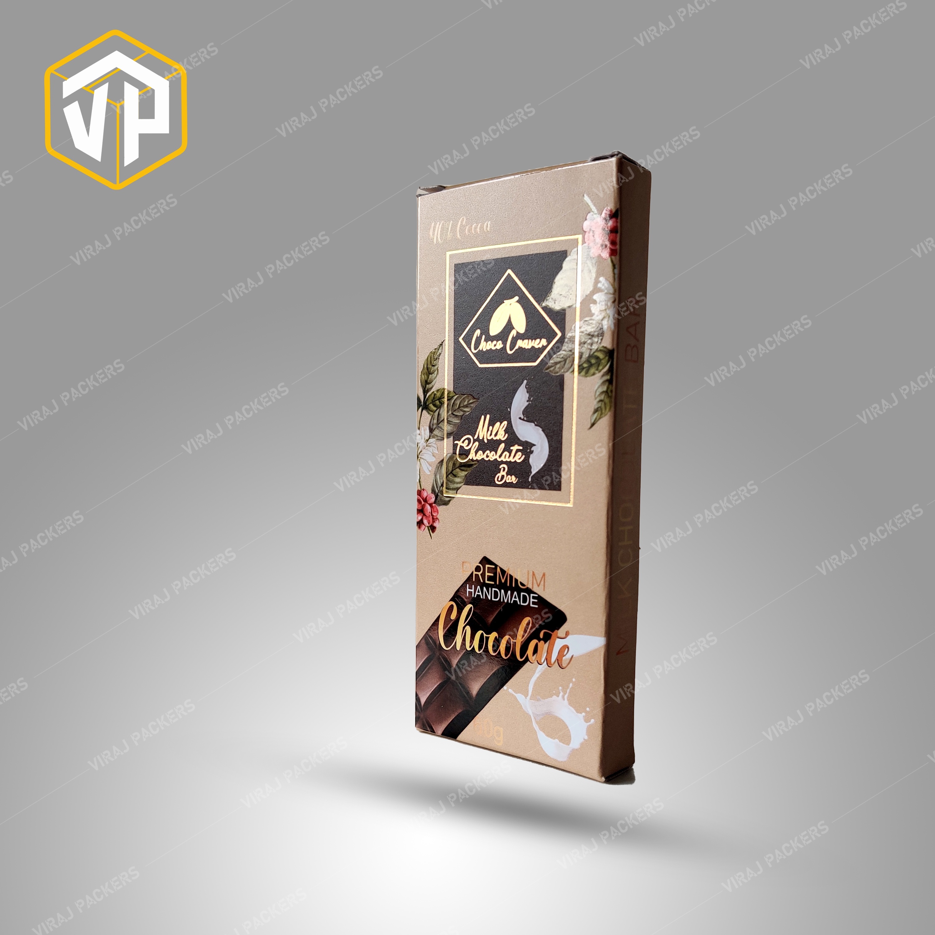 Chocolate Packaging Box - High-quality Paper, Customized Size , Glossy Lamination Finish With Secure Closure And Lined Interior For Freshness