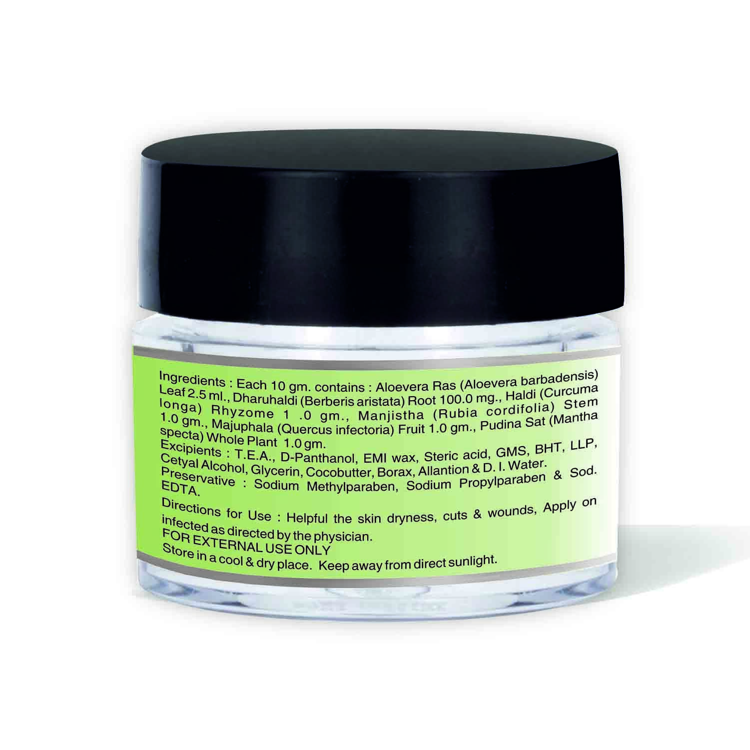 Dermo Treat Cream - Aloe Vera, Haldi, Dharu Haldi, Manjistha, Majhuphala, Pudina Whole Plant | Treats Cracked Feet, Brightens Skin Tone, Moisturizes, Safe For All Skin Types