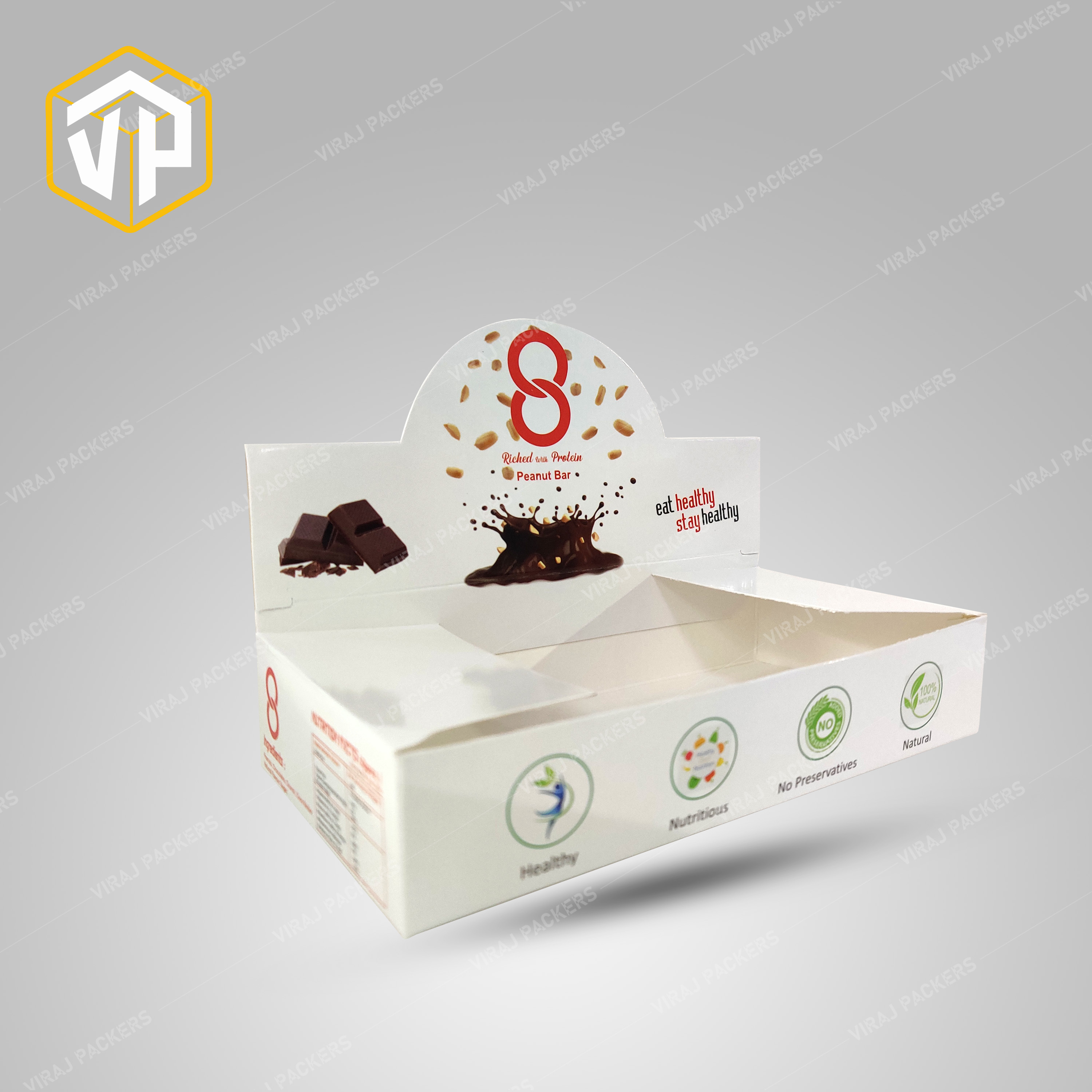 Chocolate Packaging Box - Paper , Customized Rectangular Shape With Glossy Lamination Finish, Secure Closure For Freshness & Lined Interior Protection