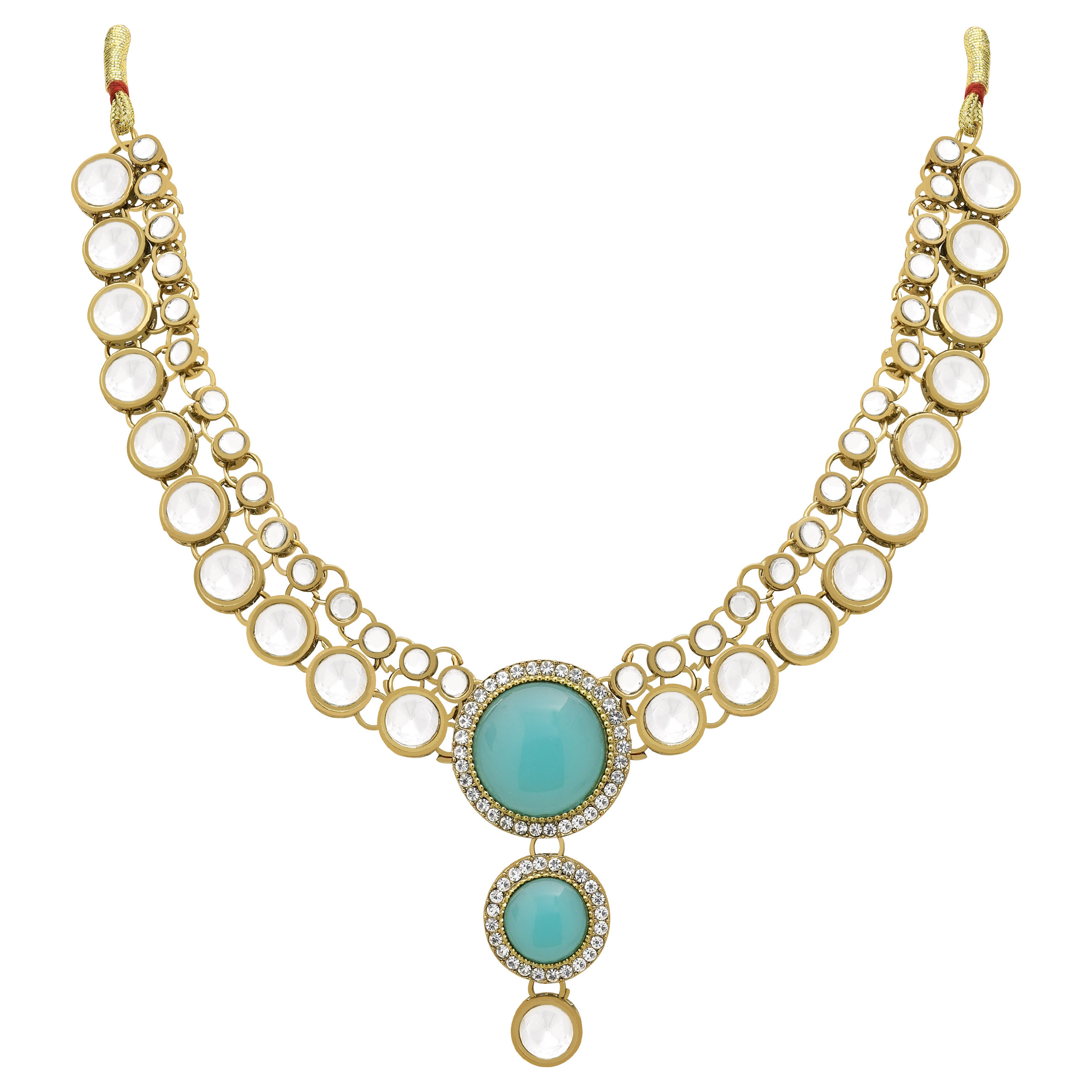 Double Delight Kundan Choker Necklace Set....