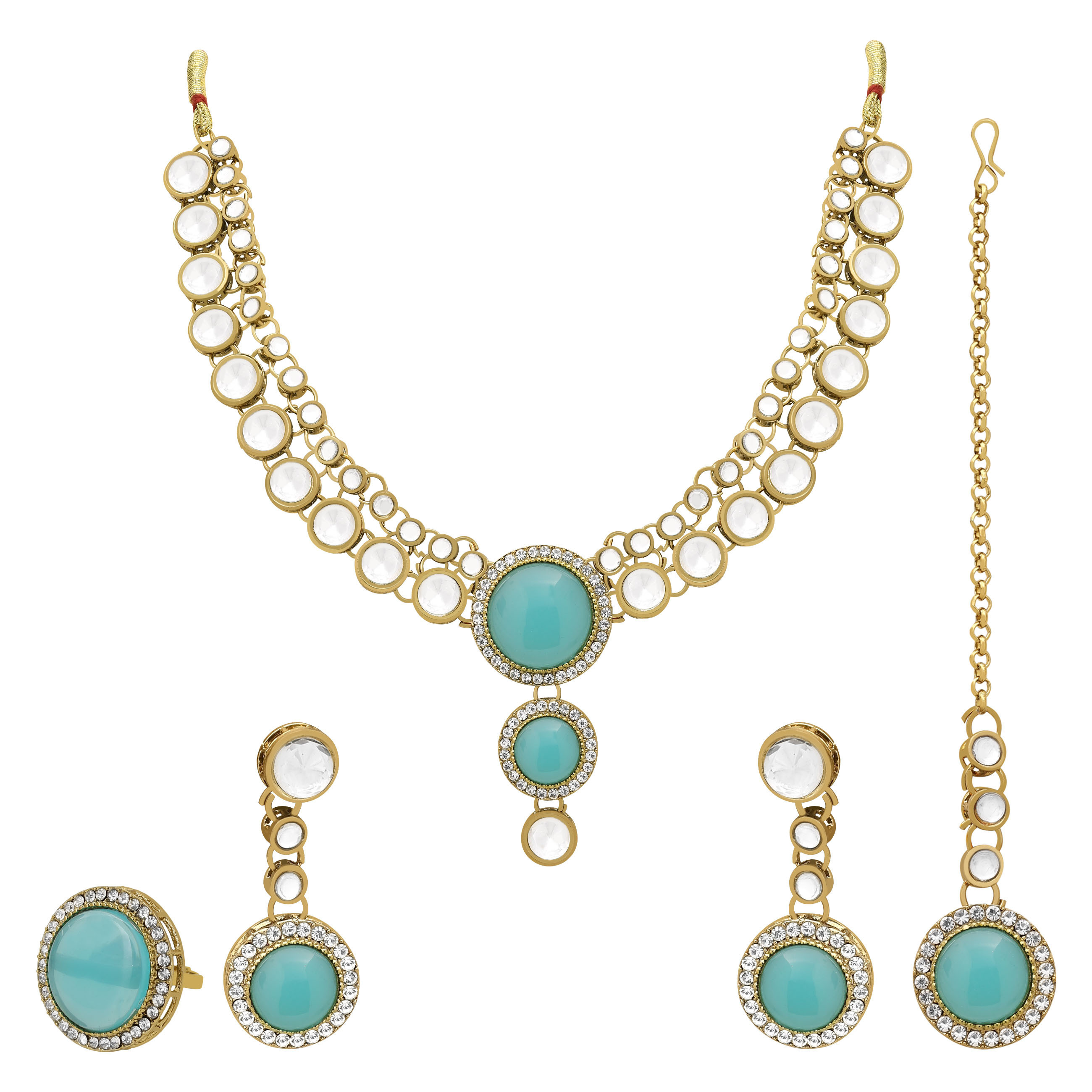 Double Delight Kundan Choker Necklace Set....