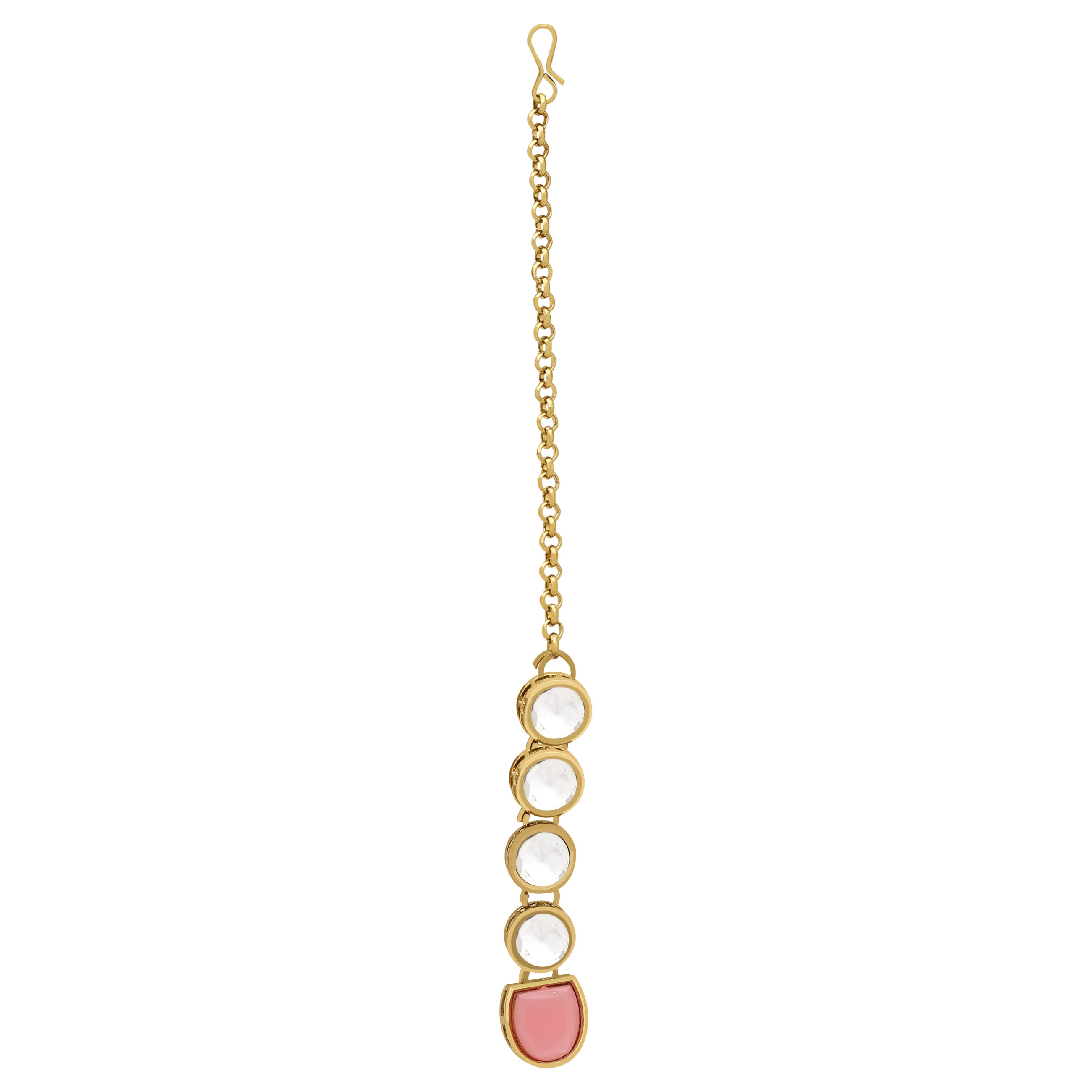 Timeless Beauty Kundan Choker Necklace Set - Alloy, Necklace Length 26 Cm, Width 4.5 Cm, Multicolor | Includes Choker, Earrings, Maangtikka, Adjustable Finger Ring