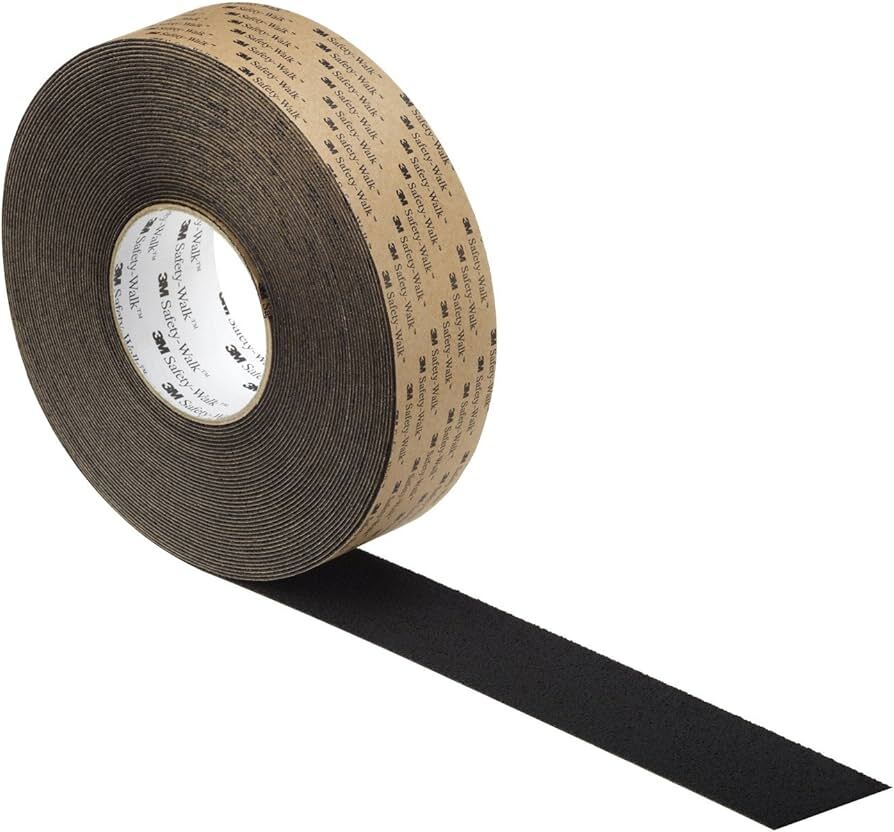 3m Antiskid Tape - 60 Ft Length, 18m Width, 2 Inch Thickness | Black Solvent Adhesive, Single-sided, Slip-resistant Safety Solution
