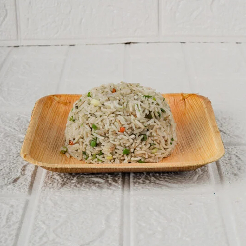 Areca Leaf Square Plate - 7 Inch, Beige Color, Biodegradable & Compostable, Sustainable Dining Solution