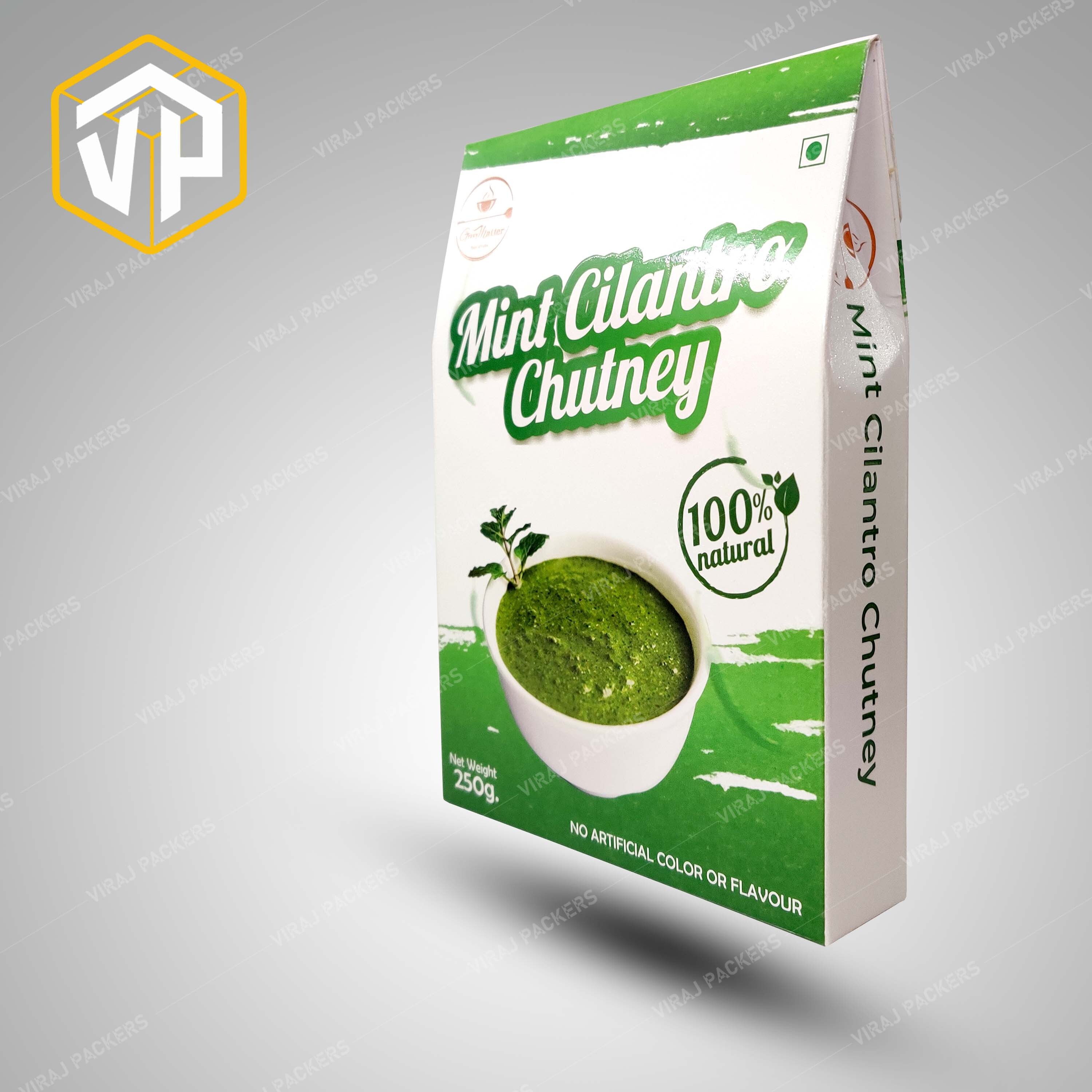 Customized Chutney Packaging Boxes Manufacturer - Paper, Customized Size, Glossy Finish | Eco-friendly Materials, Secure Partitions, Magnetic Closure, Custom Branding Options, Vibrant Graphics