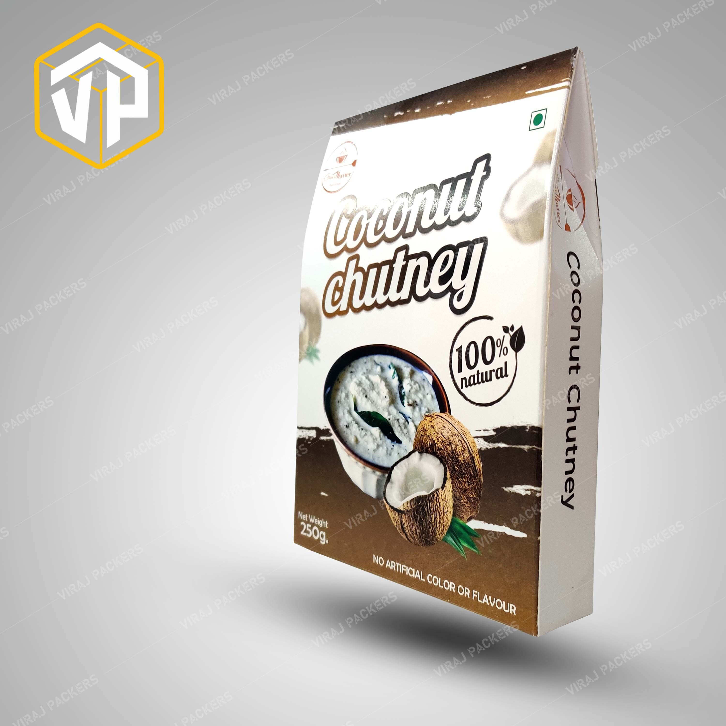 Customized Chutney Packaging Boxes Manufacturer - Paper, Customized Size, Glossy Finish | Eco-friendly Materials, Secure Partitions, Magnetic Closure, Custom Branding Options, Vibrant Graphics