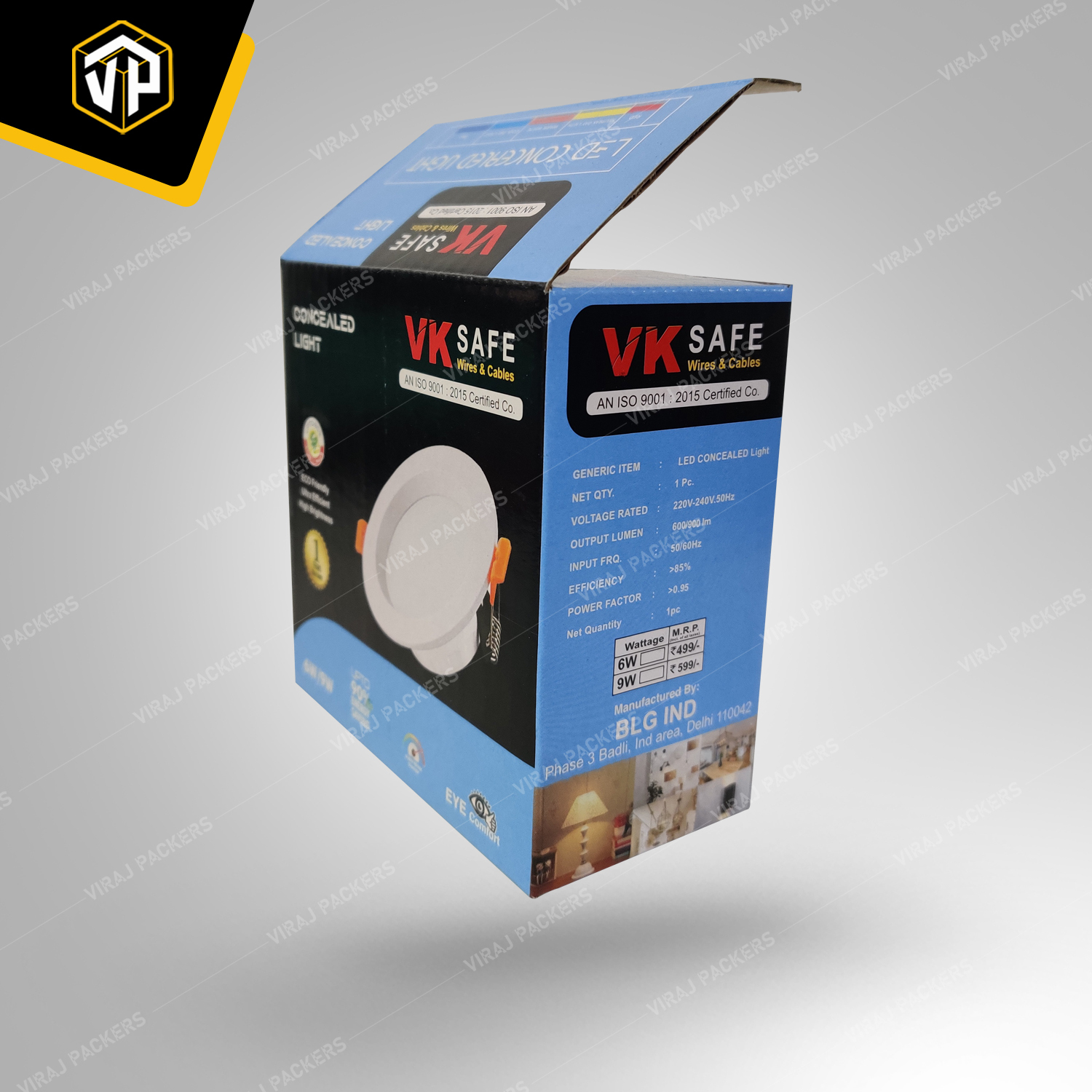 Concealed Light Packaging Boxes Manufacturer - Eco-friendly Paper, Customized Size, Glossy Lamination , Custom Foam Inserts, Magnetic Closure, Uv Offset Printing