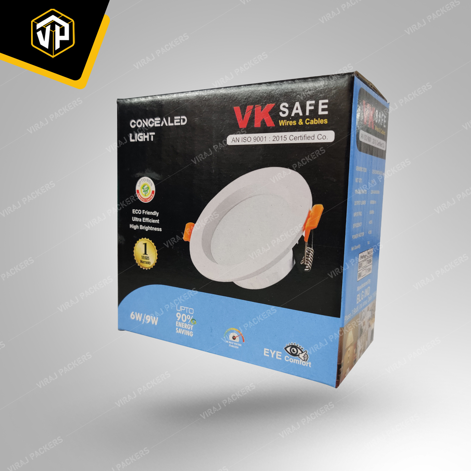 Concealed Light Packaging Boxes Manufacturer - Eco-friendly Paper, Customized Size, Glossy Lamination , Custom Foam Inserts, Magnetic Closure, Uv Offset Printing