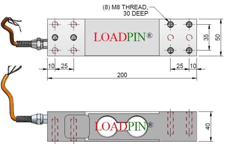 Regular Load Cell 25x35 - Accuracy: 0.25 %