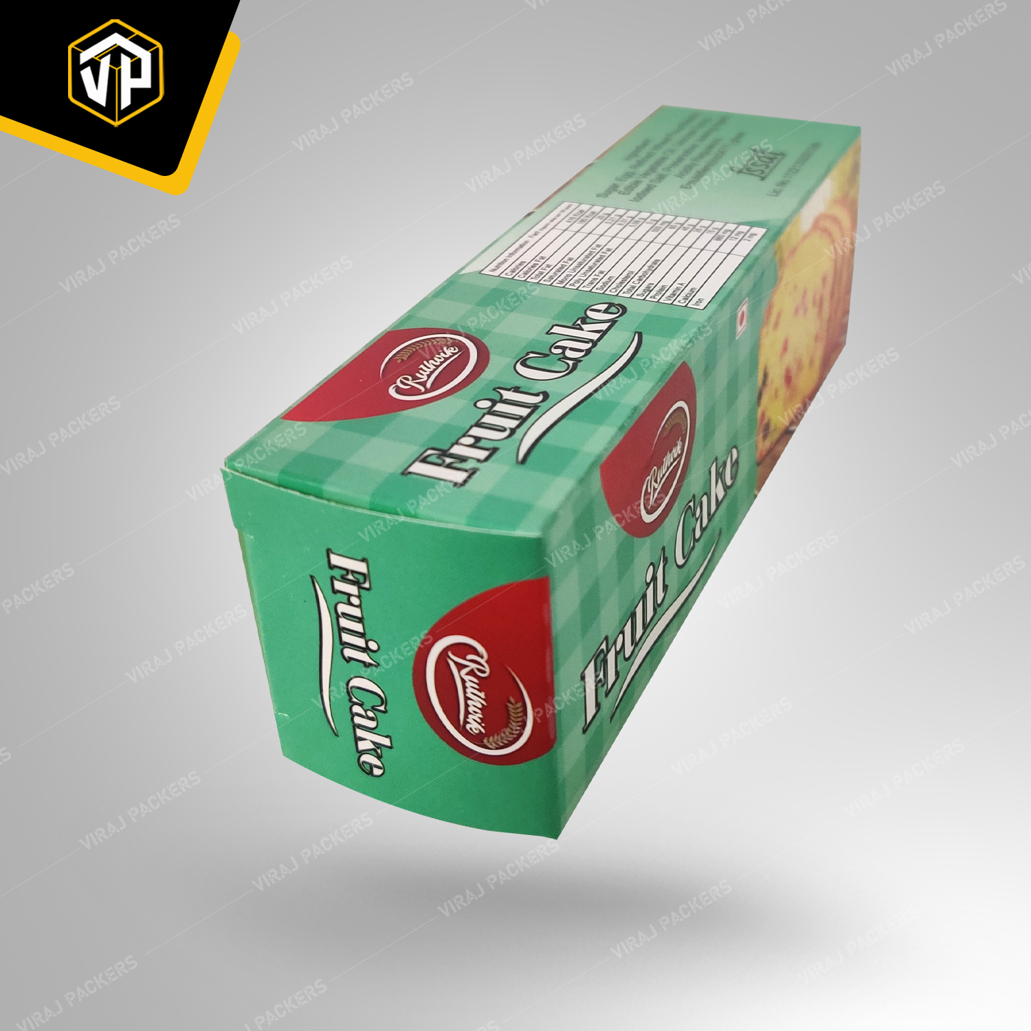 Fruitcake Packaging Box - Durable Paper, Customized Size | Vibrant Graphics, Clear Window, Easy-open Tabs, Secure Compartments, Custom Branding Options