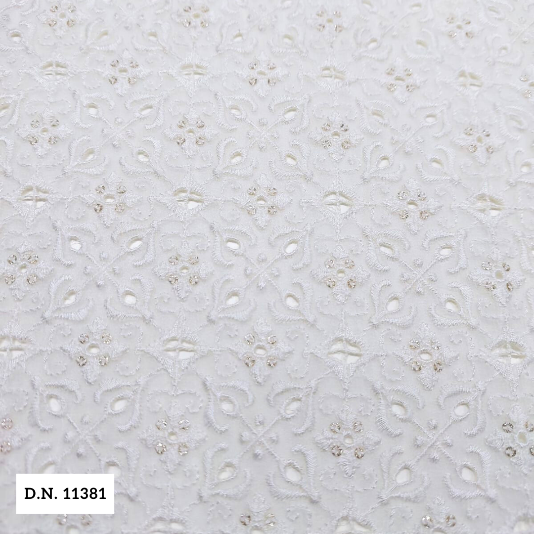 Madhav Fashion Embroidered Schiffli Fabric