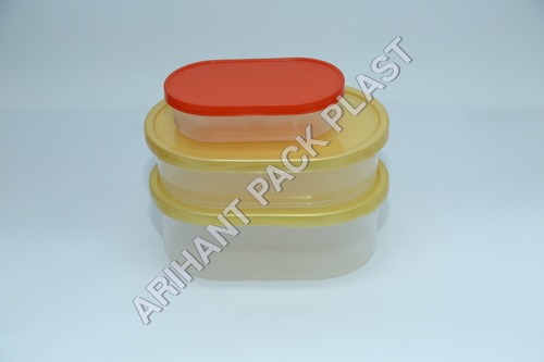 Oval Plastic Container - Color: Transparent