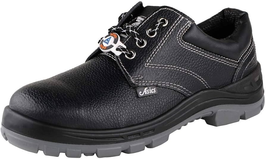 Safety Shoes - Durable Leather, All Sizes Available | Slip-resistant Sole, Comfortable Fit, Shock Absorption