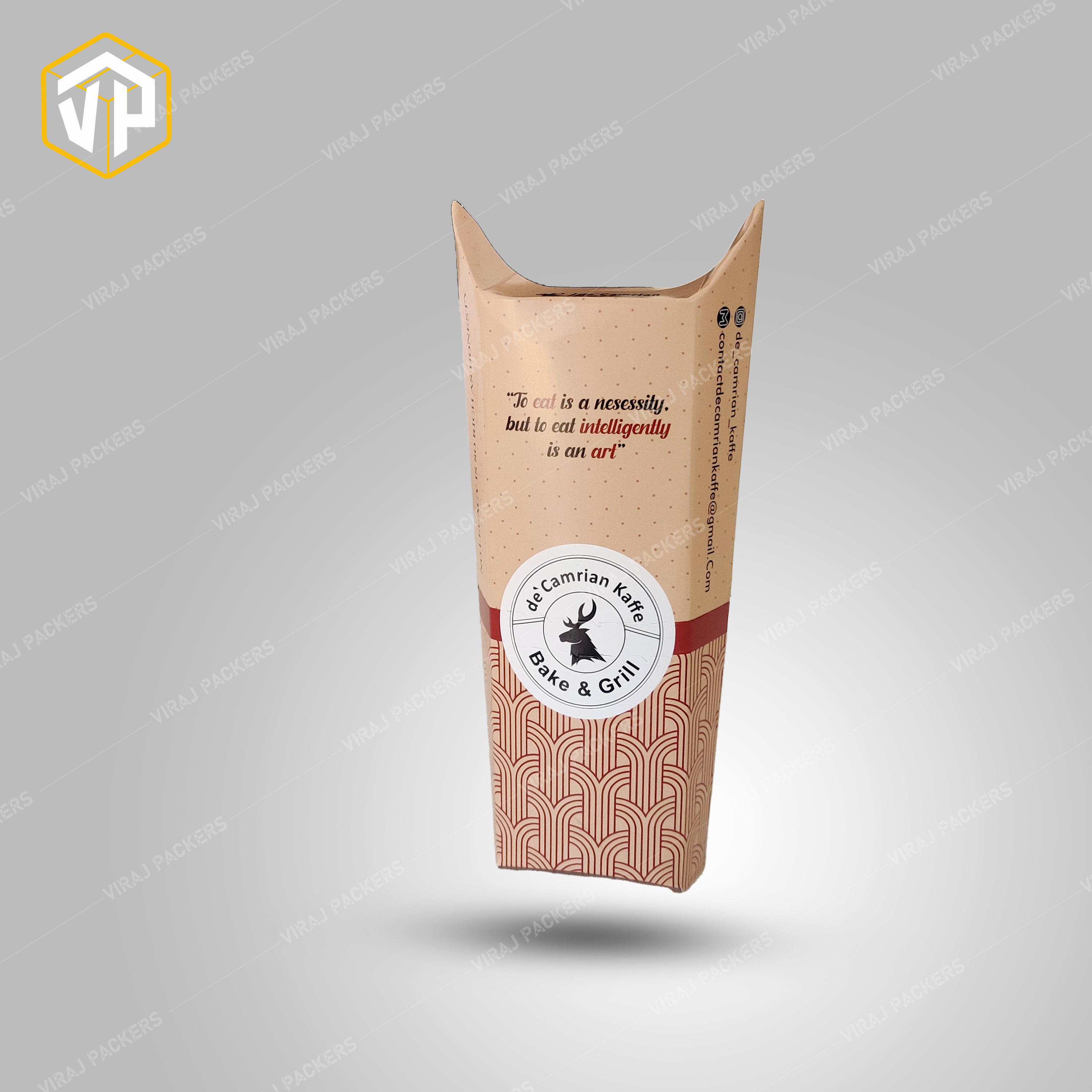 Customized Wrap / Kathi Roll Boxes Manufacturer - Food-grade Paper, Custom Size, Glossy Lamination | Secure Snug Fit, Clear Window, Custom Branding Options