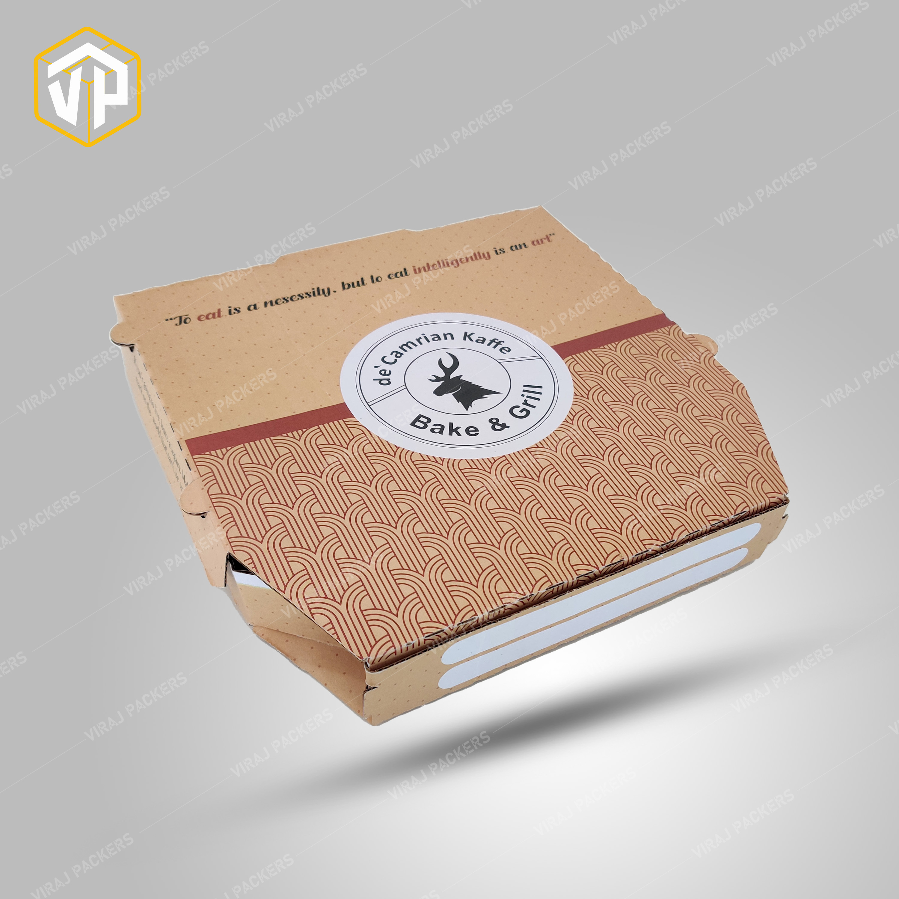 7 Inch Customized Pizza Boxes - Durable Paper Material, Snug Fit For 7-inch Pizzas , Grease-resistant Coating, Ventilation Holes, Customizable Branding