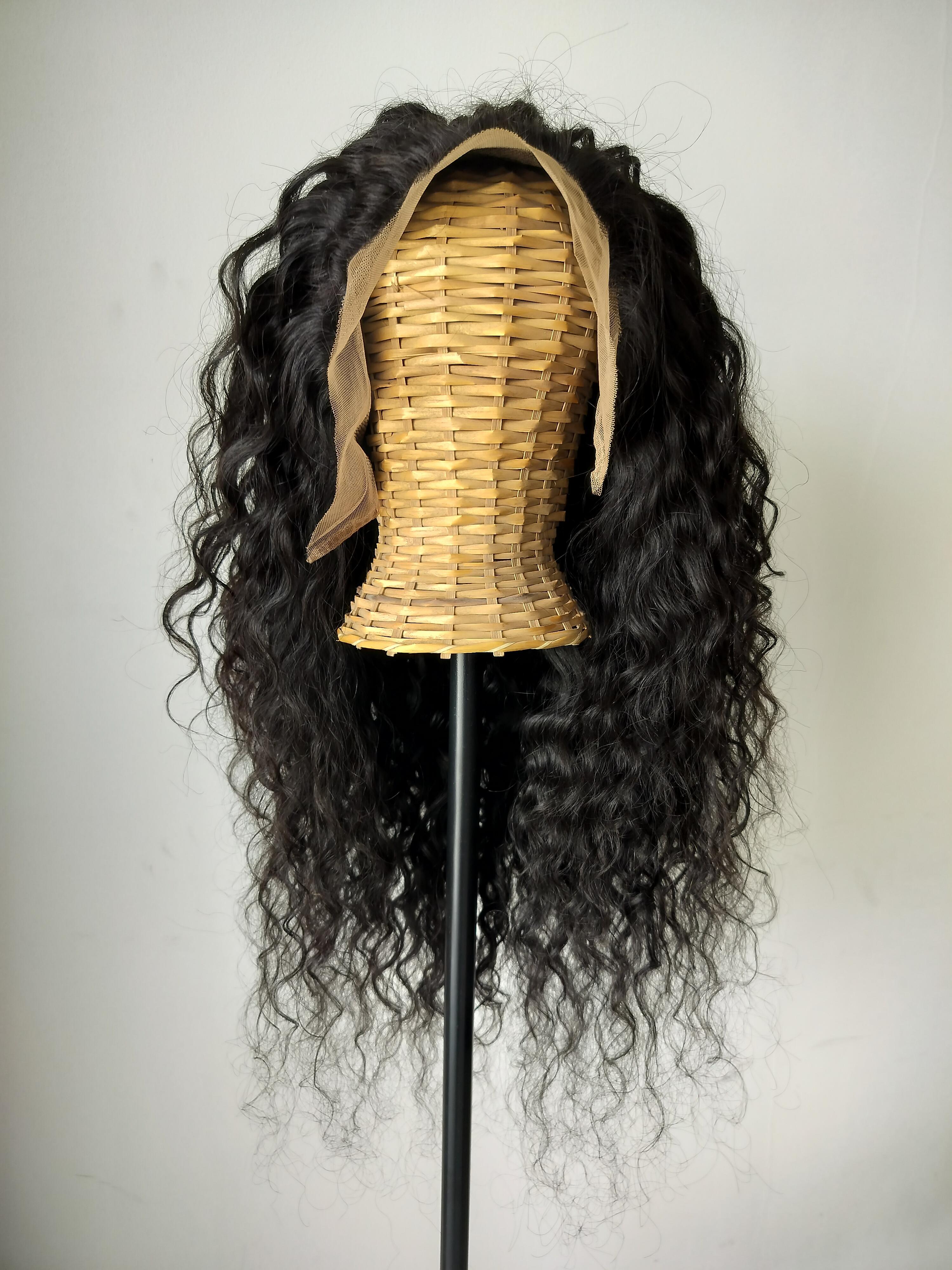 Curly Wig Black 100 Percent Human Hair Wigs Deep Curly Wigs