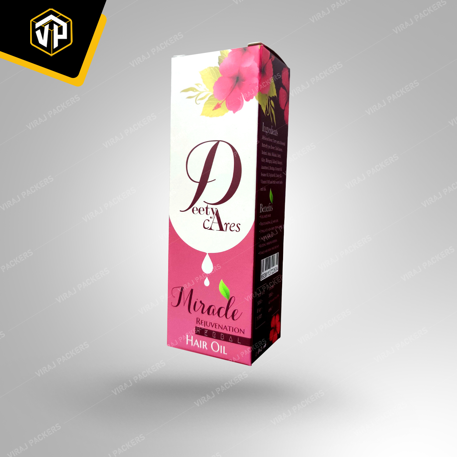Hair Oil Packaging Boxes With Matt Lamination Manufacturer - Paper Material, Customized Size, Rectangular Shape, Uv Offset Printing , Eco-friendly, Snug Fit With Inserts, Elegant Design And Custom Branding Options