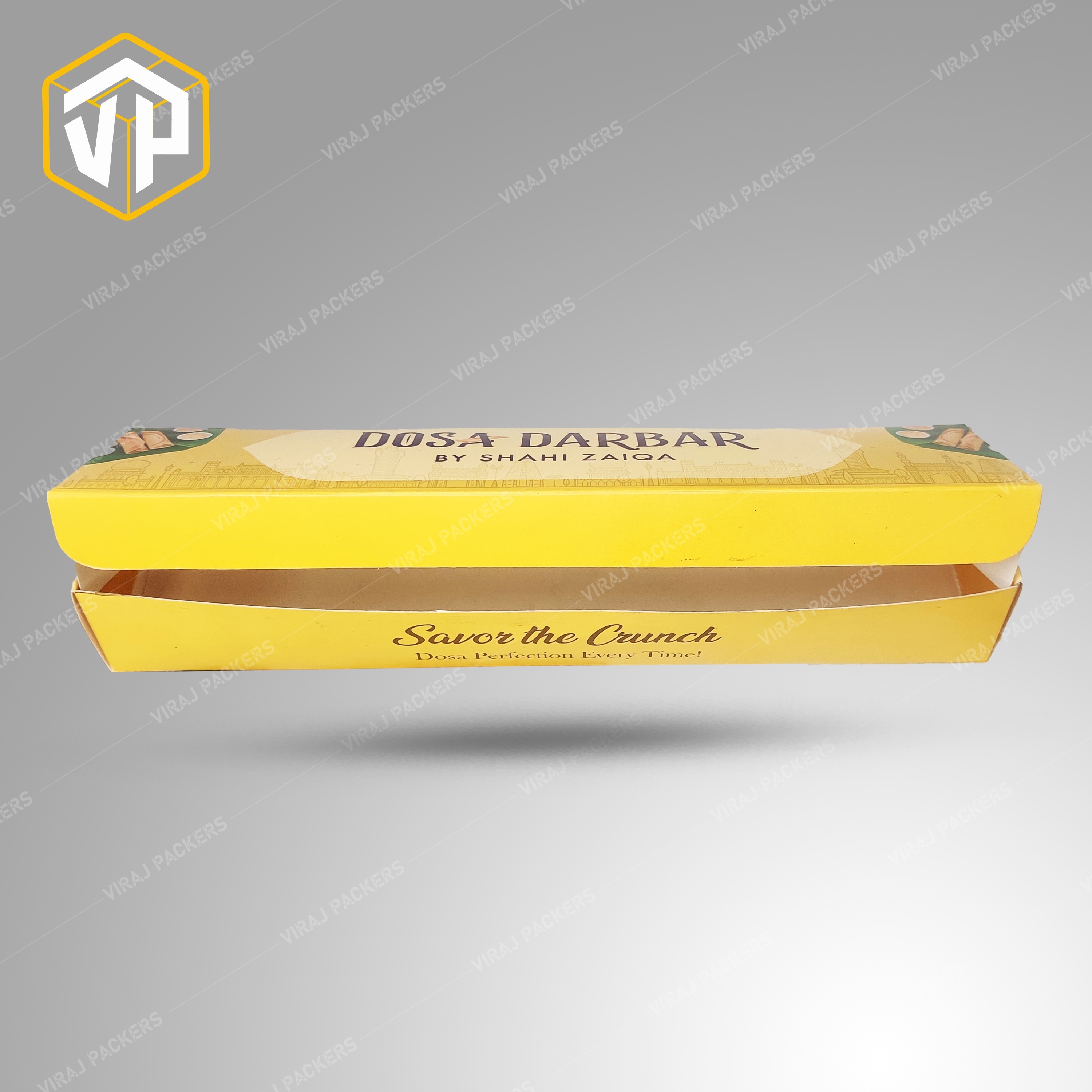 Printed / Customized Dosa Packaging Boxes Manufacturer - Food-grade Paper, Customized Size, Glossy Lamination, Vibrant Uv Offset Printing, Secure Closure, Stackable Design