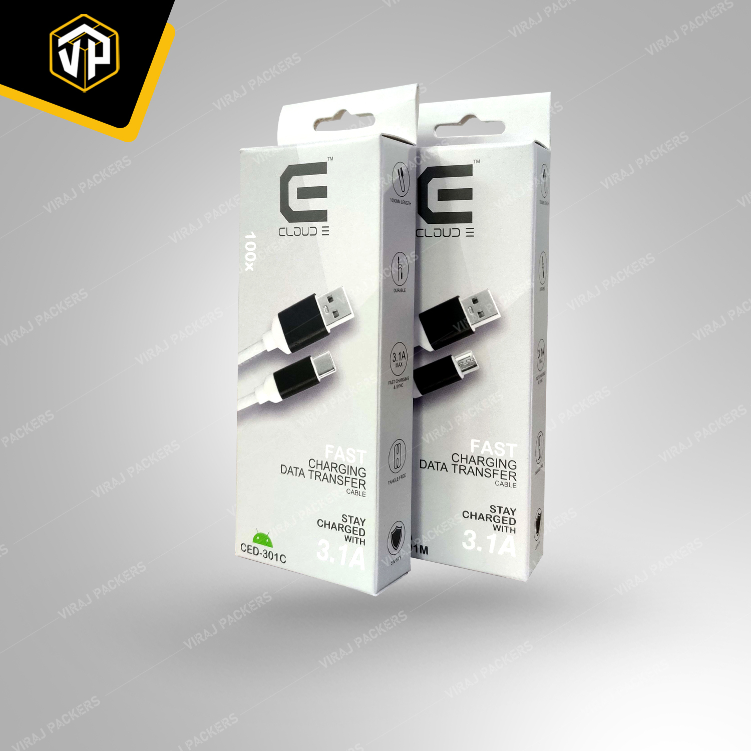 Data Cable Packaging Box - Eco-friendly Paper Material Customized Size Glossy Lamination With Compartments For Secure Storage And Easy Identification