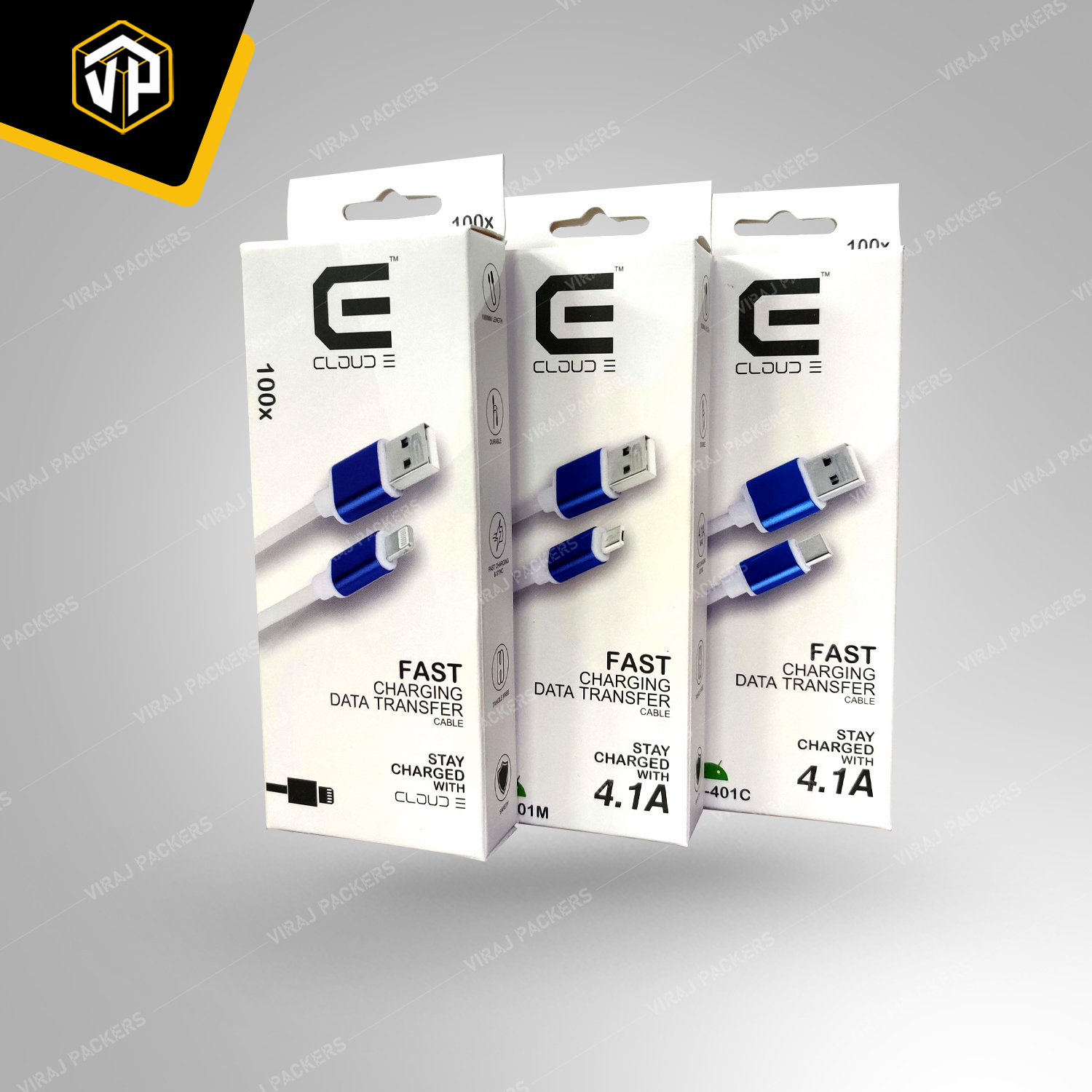 Data Cable Packaging Box - Eco-friendly Paper Material Customized Size Glossy Lamination With Compartments For Secure Storage And Easy Identification