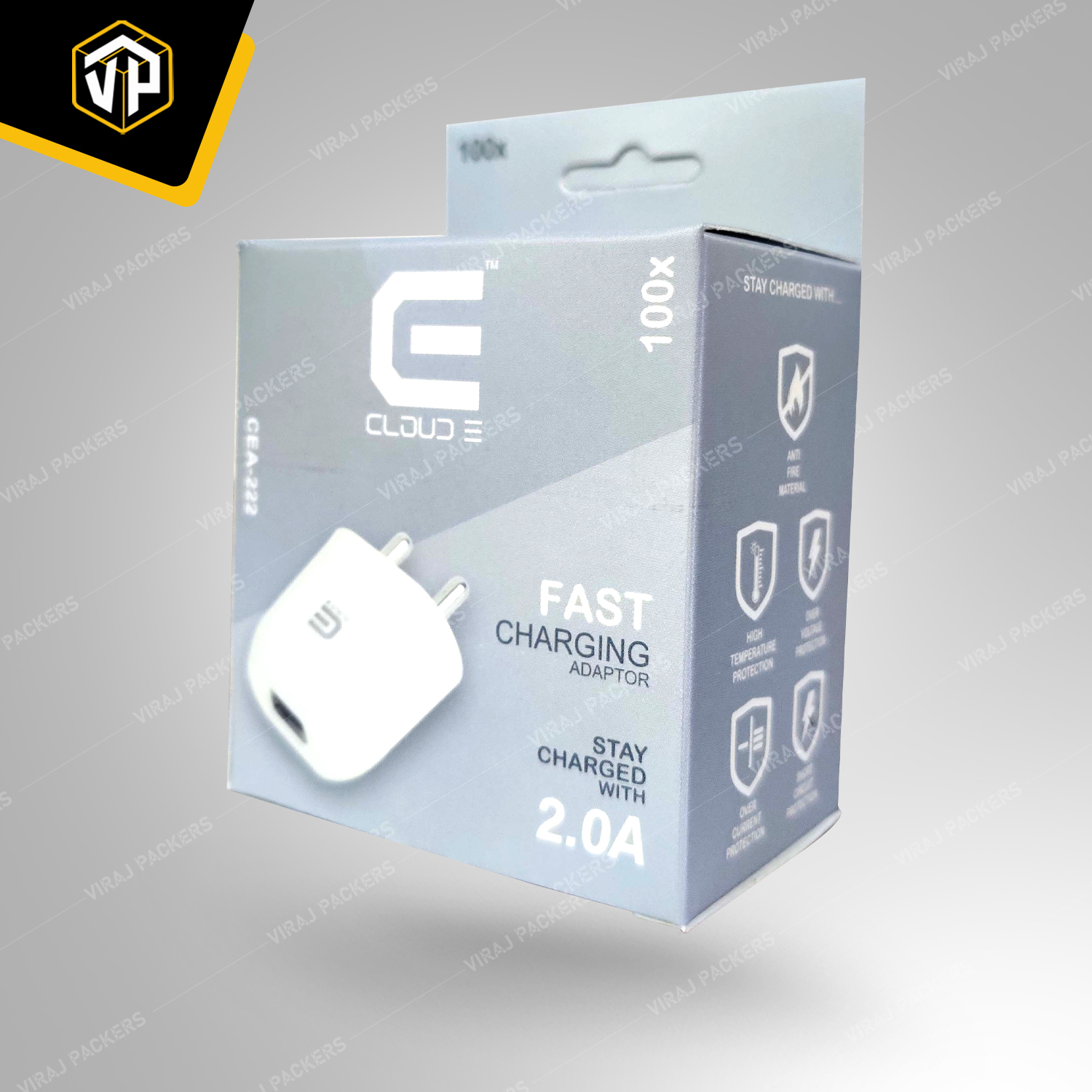 Mobile Charging Adapter Packaging Box - Eco-friendly Paper, Customized Size, Glossy Lamination Finish | Secure Compartments, Clear Labeling, Customizable Branding, Compact Design For Efficient Storage And Display
