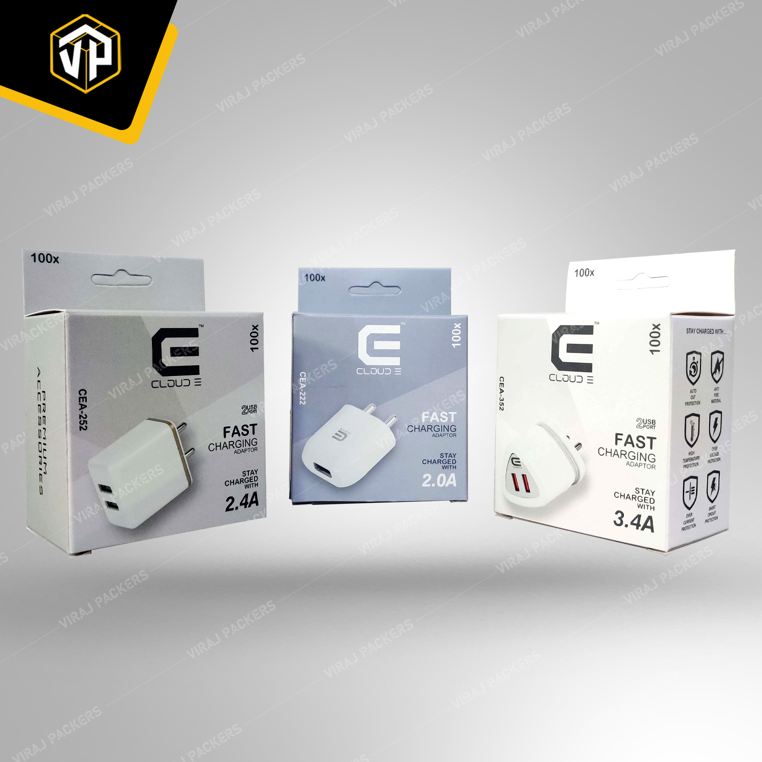 Mobile Charging Adapter Packaging Box - Eco-friendly Paper, Customized Size, Glossy Lamination Finish | Secure Compartments, Clear Labeling, Customizable Branding, Compact Design For Efficient Storage And Display