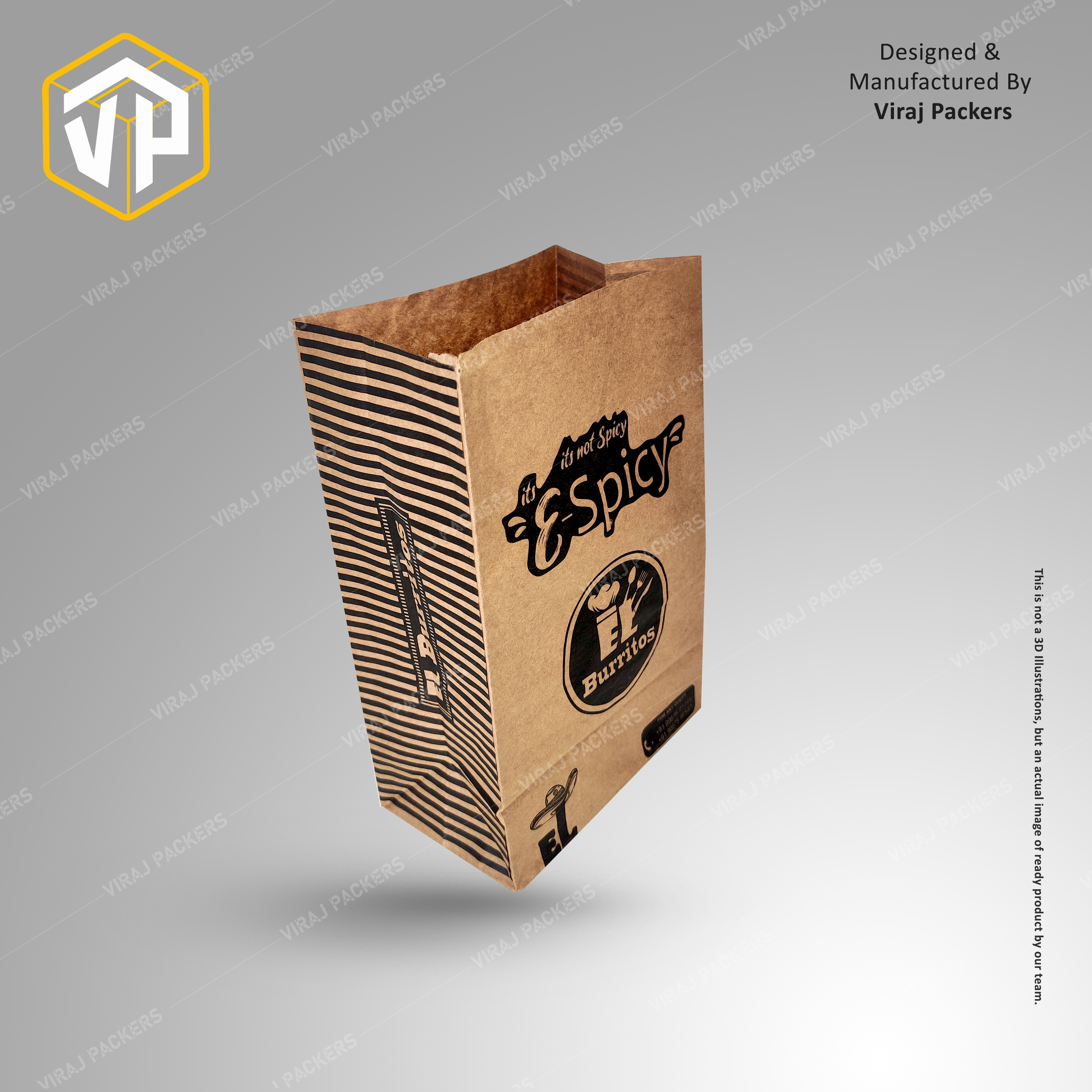 Small Paper Carry Bags / Doggy Bags Manufacturer - Eco-friendly Paper, Compact Size, Customizable Branding | Sturdy Build, Secure Closure, Optimized For Food Takeaway