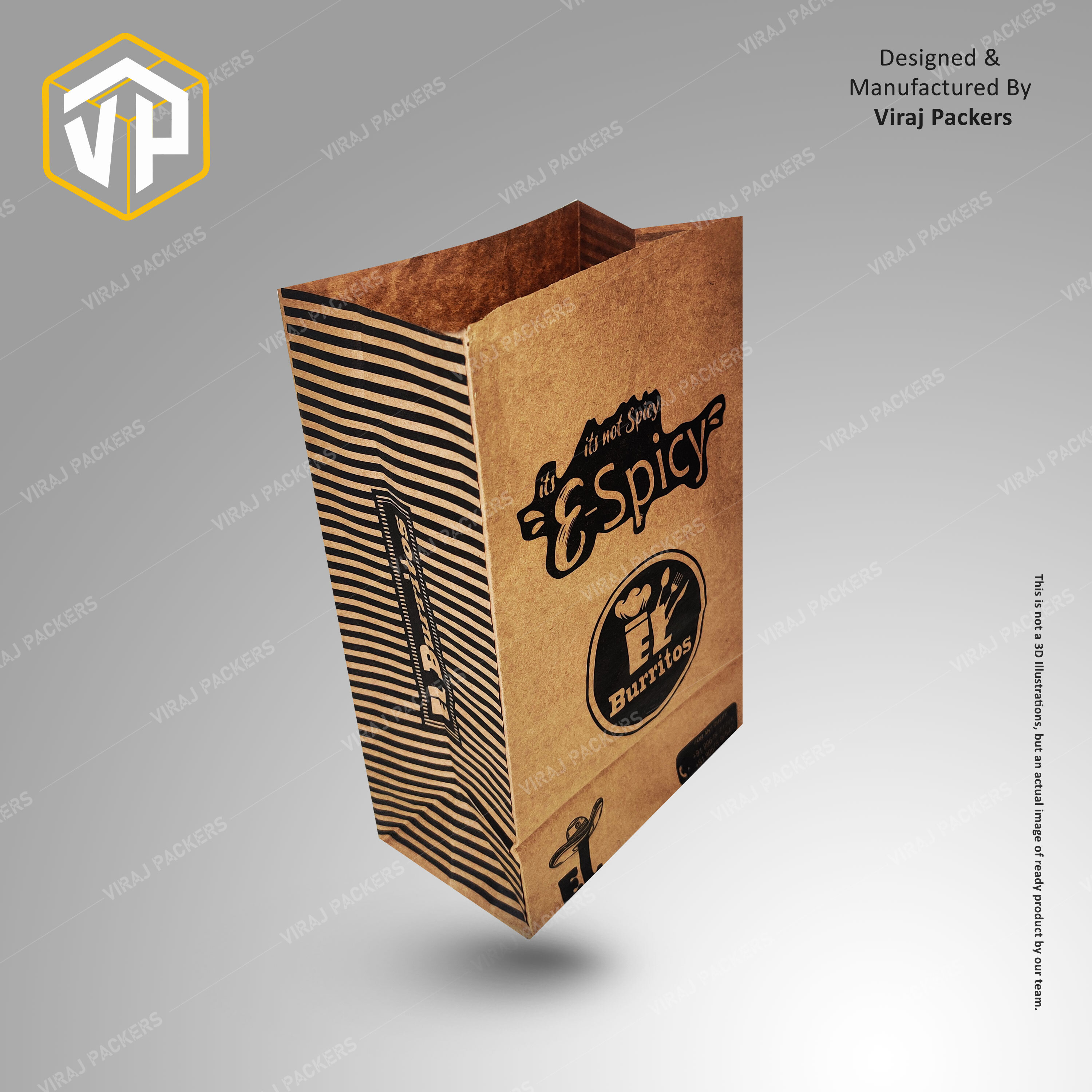 Small Paper Carry Bags / Doggy Bags Manufacturer - Eco-friendly Paper, Compact Size, Customizable Branding | Sturdy Build, Secure Closure, Optimized For Food Takeaway