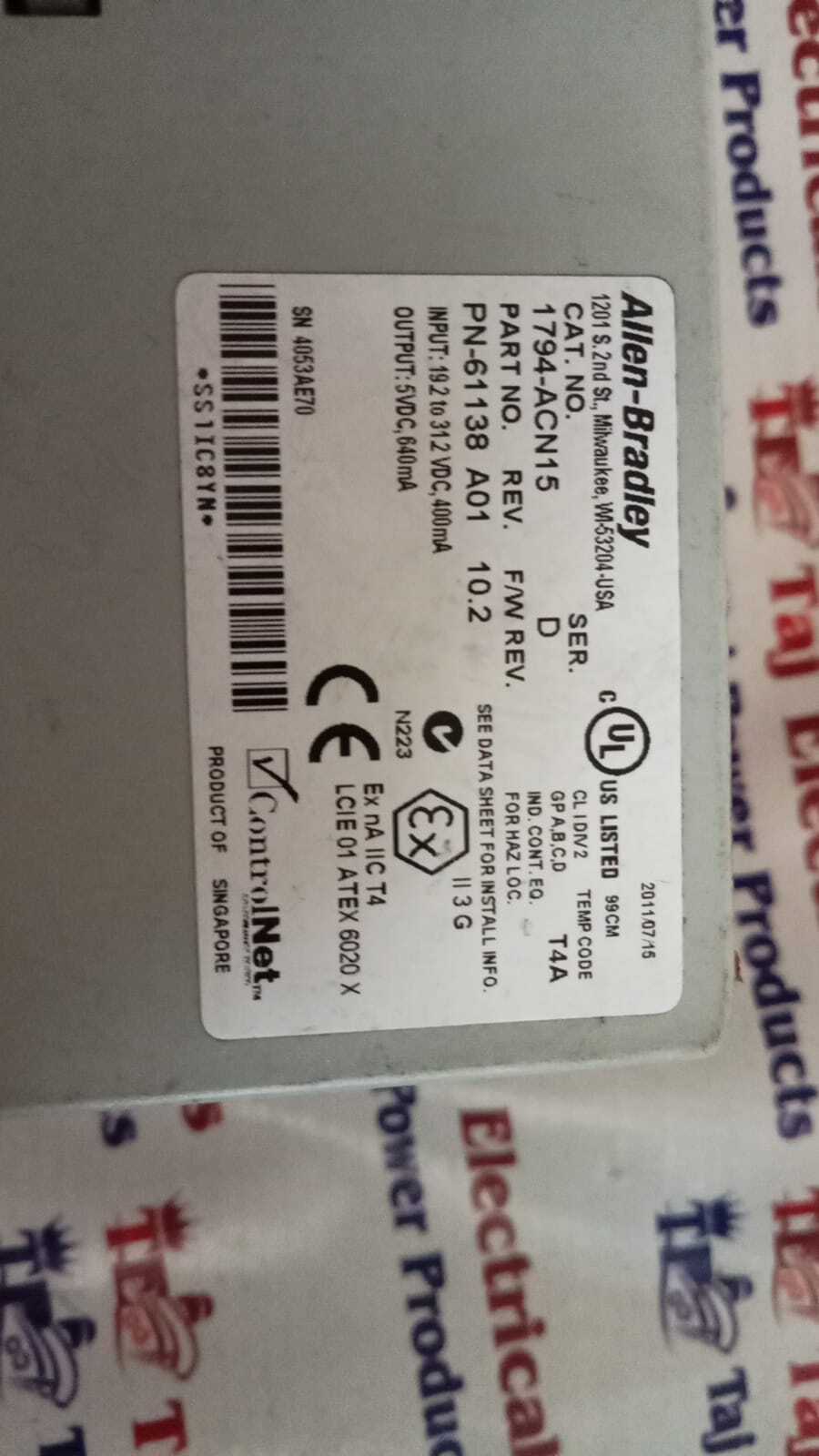 Fiber Allen Bradley 1794-acn15