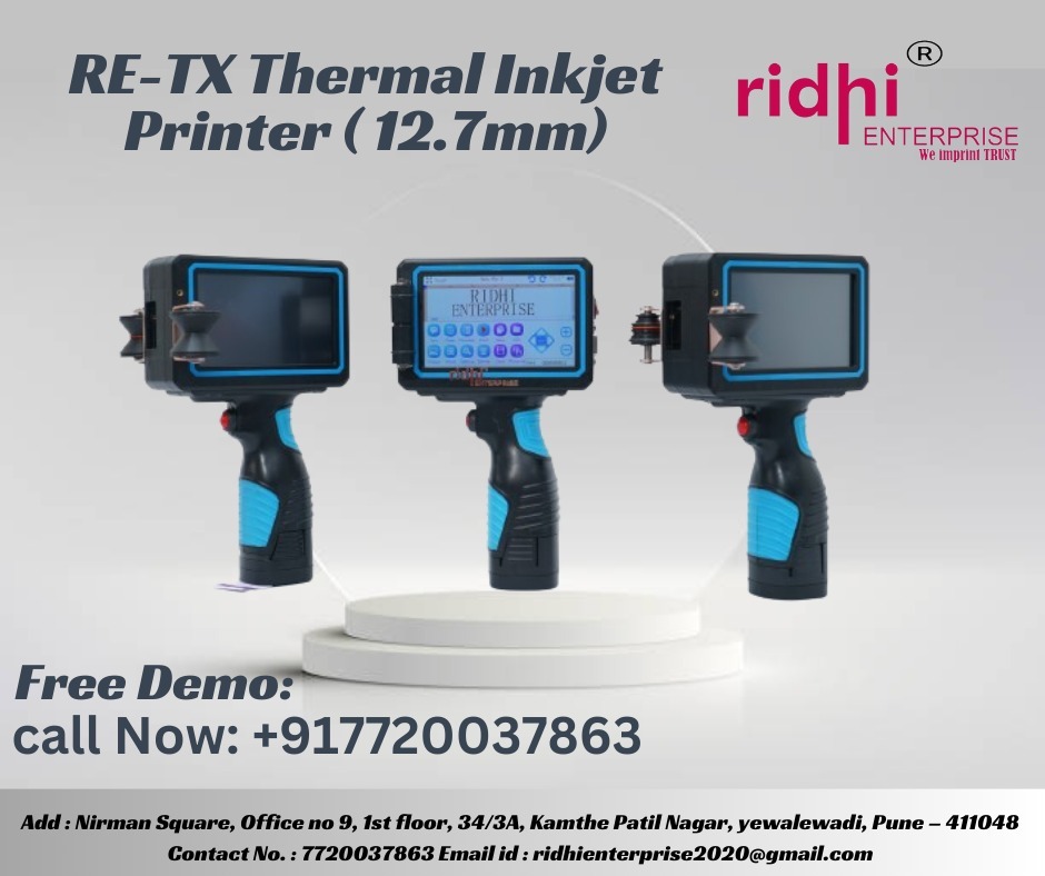 Semi-automatic Ridhi Portable Handheld Inkjet Printer