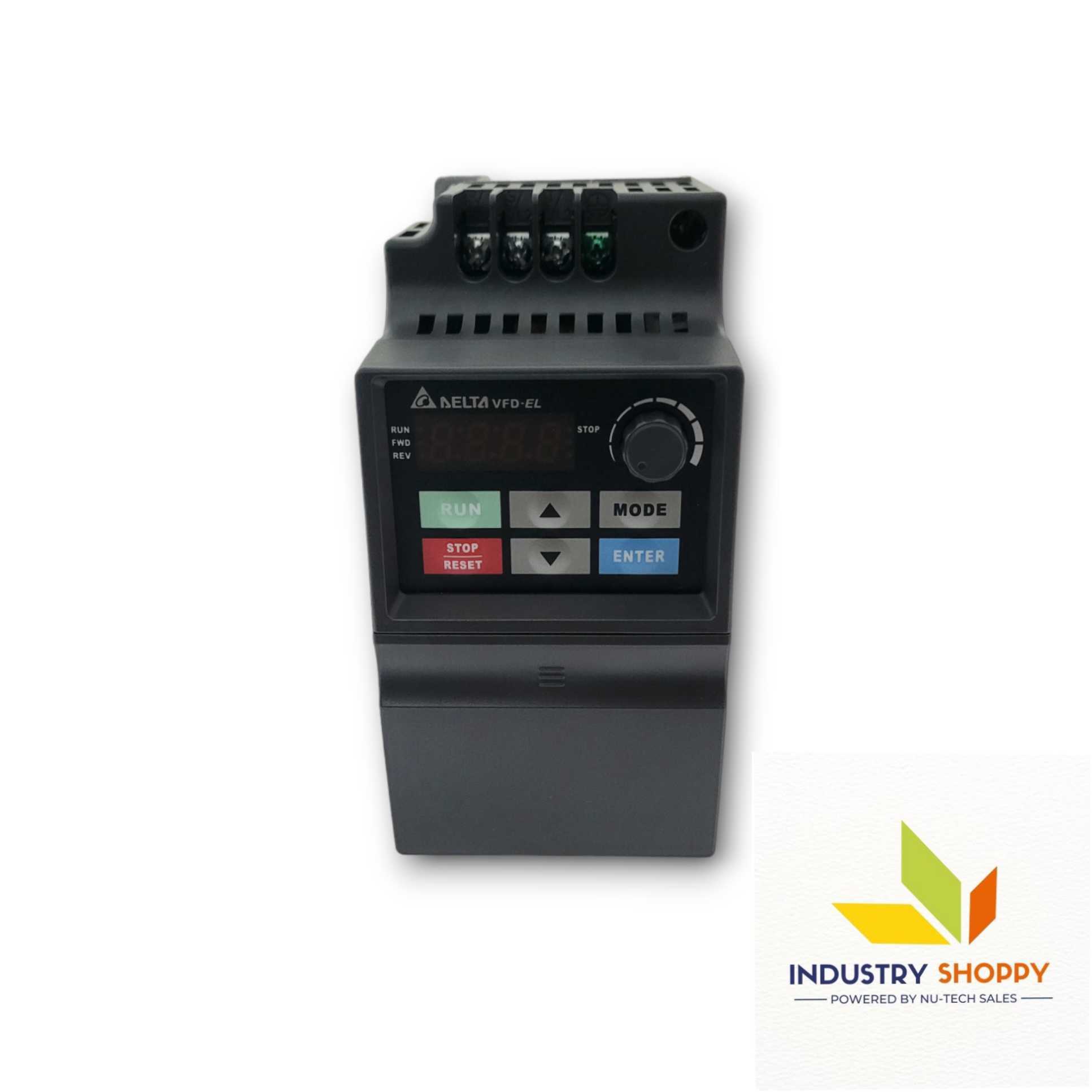 Delta Vfd007el43a Ac Drive - Metal & Plastic, 72x174x136 Mm, Matte Black | Integrated Emi Filter, Pid Control, Rs485 Modbus Communication