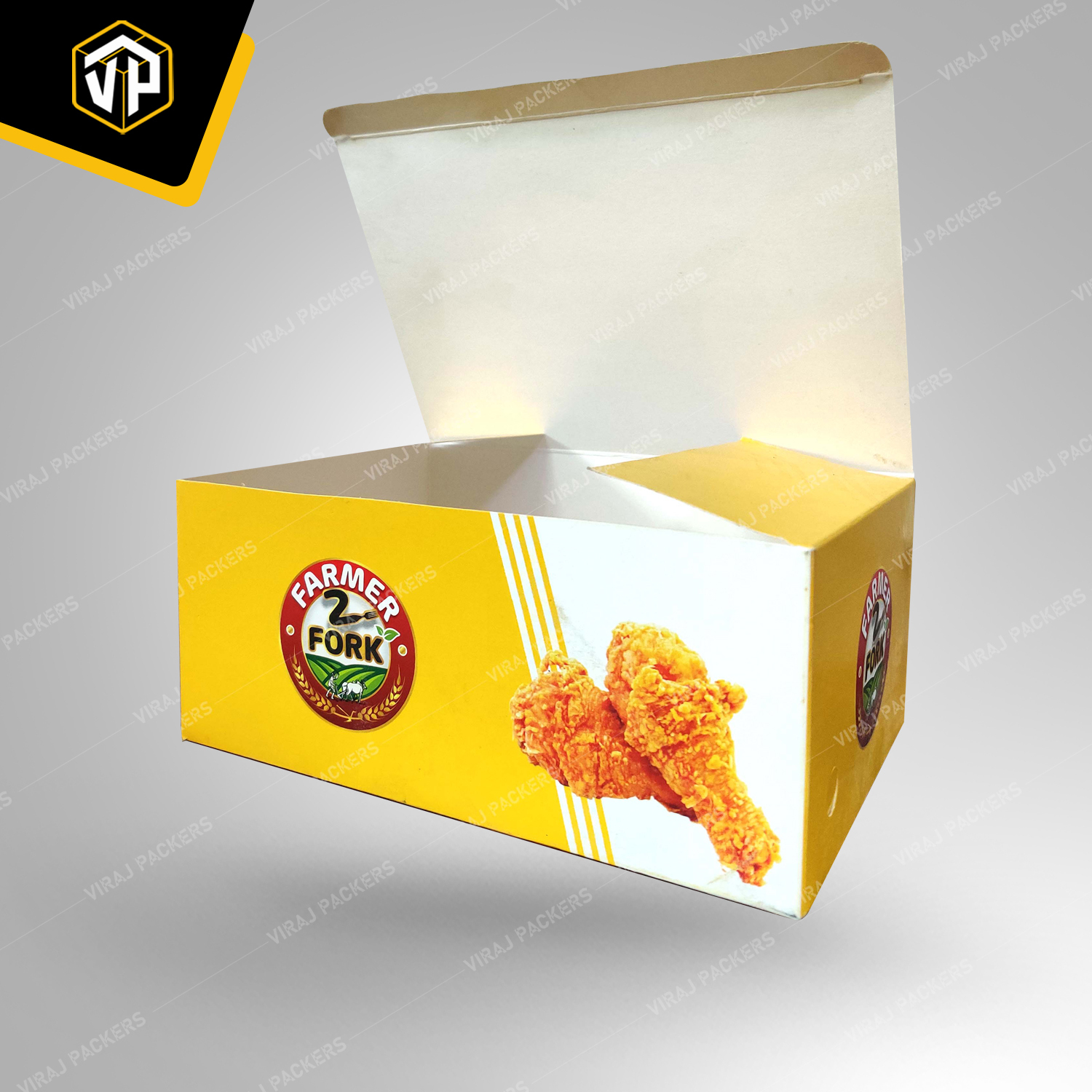 Large Size Fried Chicken Leg Piece Packaging Boxes Manufacturer - Paper Material, Customized Size, Glossy Finish , Grease-resistant Lining, Ventilation Holes For Crispiness