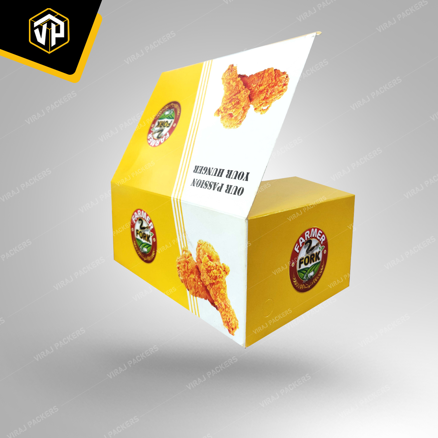 Large Size Fried Chicken Leg Piece Packaging Boxes Manufacturer - Paper Material, Customized Size, Glossy Finish , Grease-resistant Lining, Ventilation Holes For Crispiness