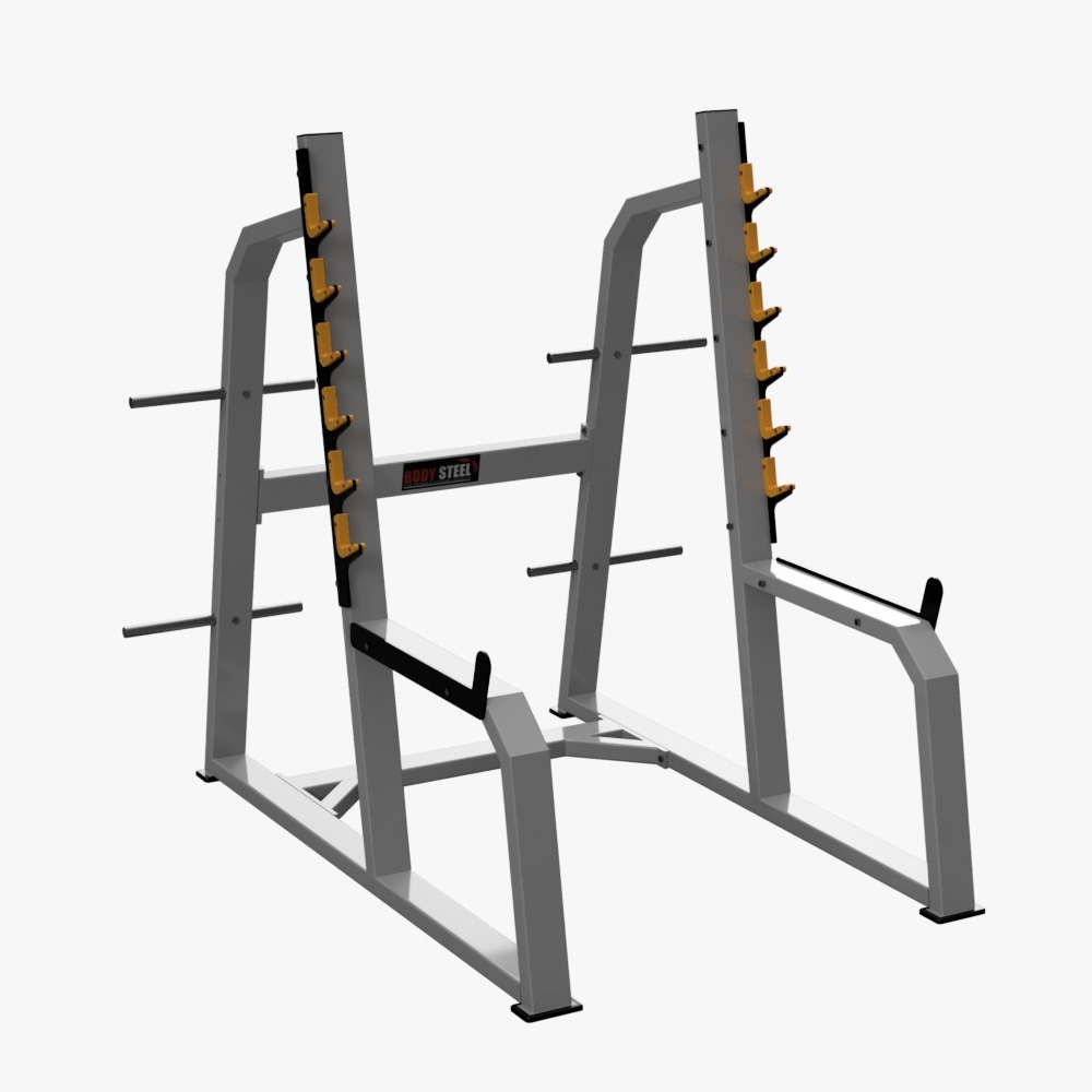 Squat Rack - Body Steel, 72x67x70 Inches | Commercial Grade, Lifetime Warranty, Mig Welding Technology