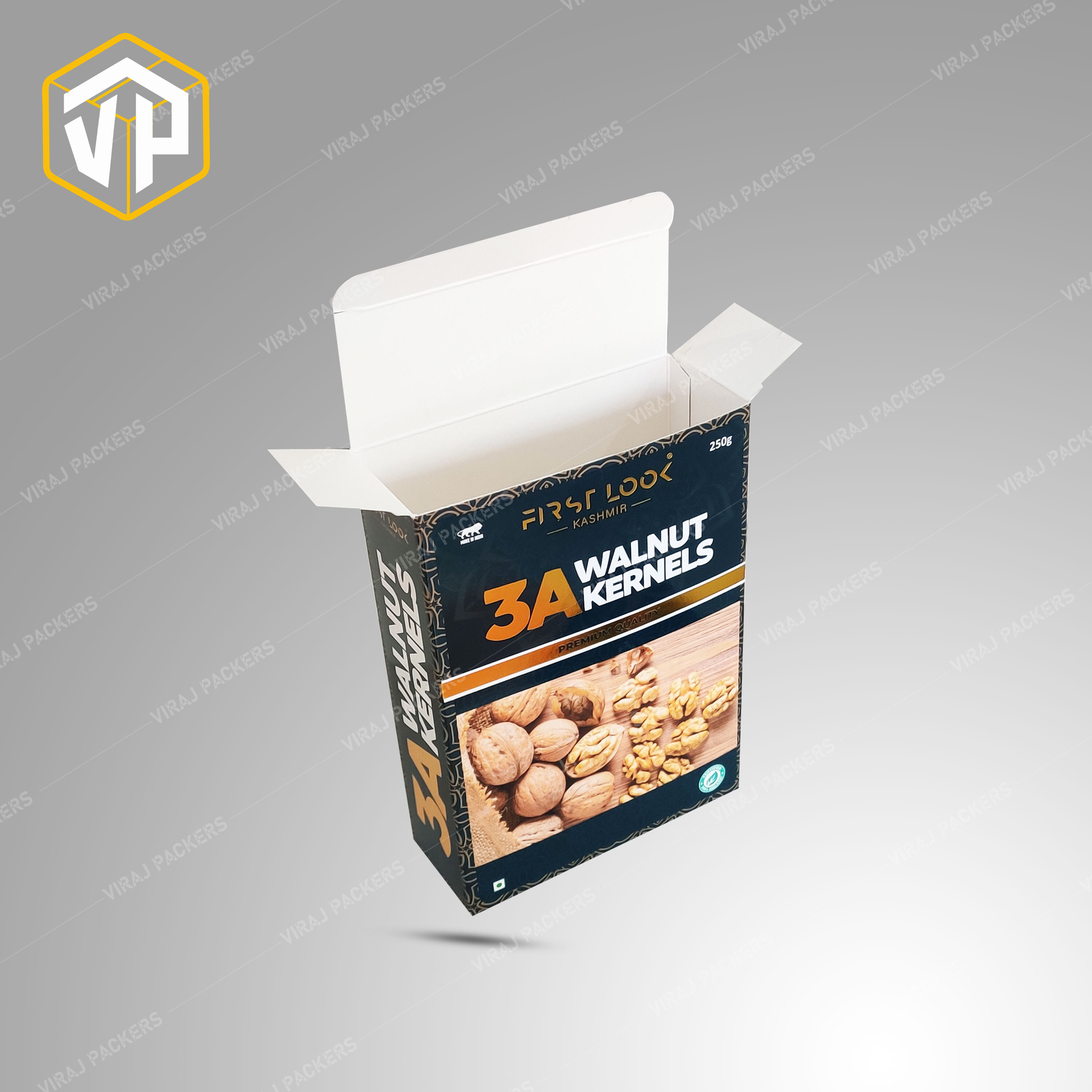 Premium Walnut Packaging Boxes With Golden Foil Stamping - Paper Material, Customized Size, Square Shape, Glossy Lamination | Secure Storage, Elegant Design