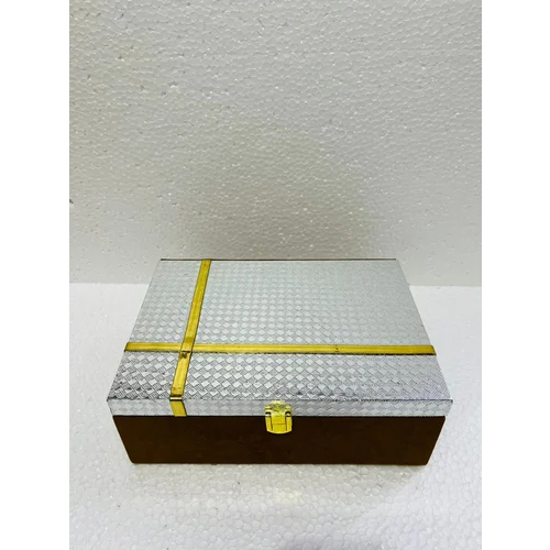 MDF सिल्वर गिफ्ट बॉक्स