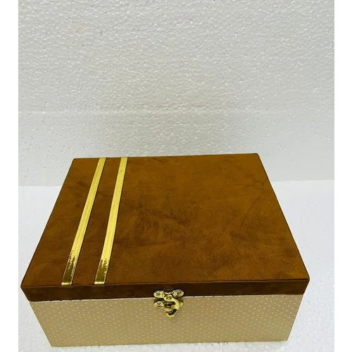 MDF Dark Brown Gift Box - MDF Material, 10x7x3.5 mm Size, Square Shape | Matte Lamination Finish, Elegant and Stylish Design