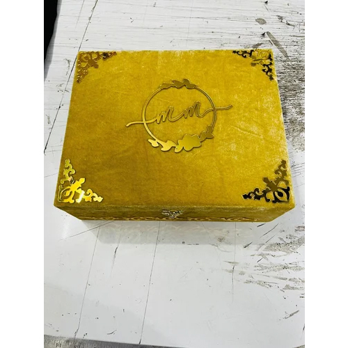 MDF Fancy Wedding Card Boxes - 12"x9"x3.5" | Square Shape, Matte Lamination Finish, Elegant Design for Weddings and Special Occasions