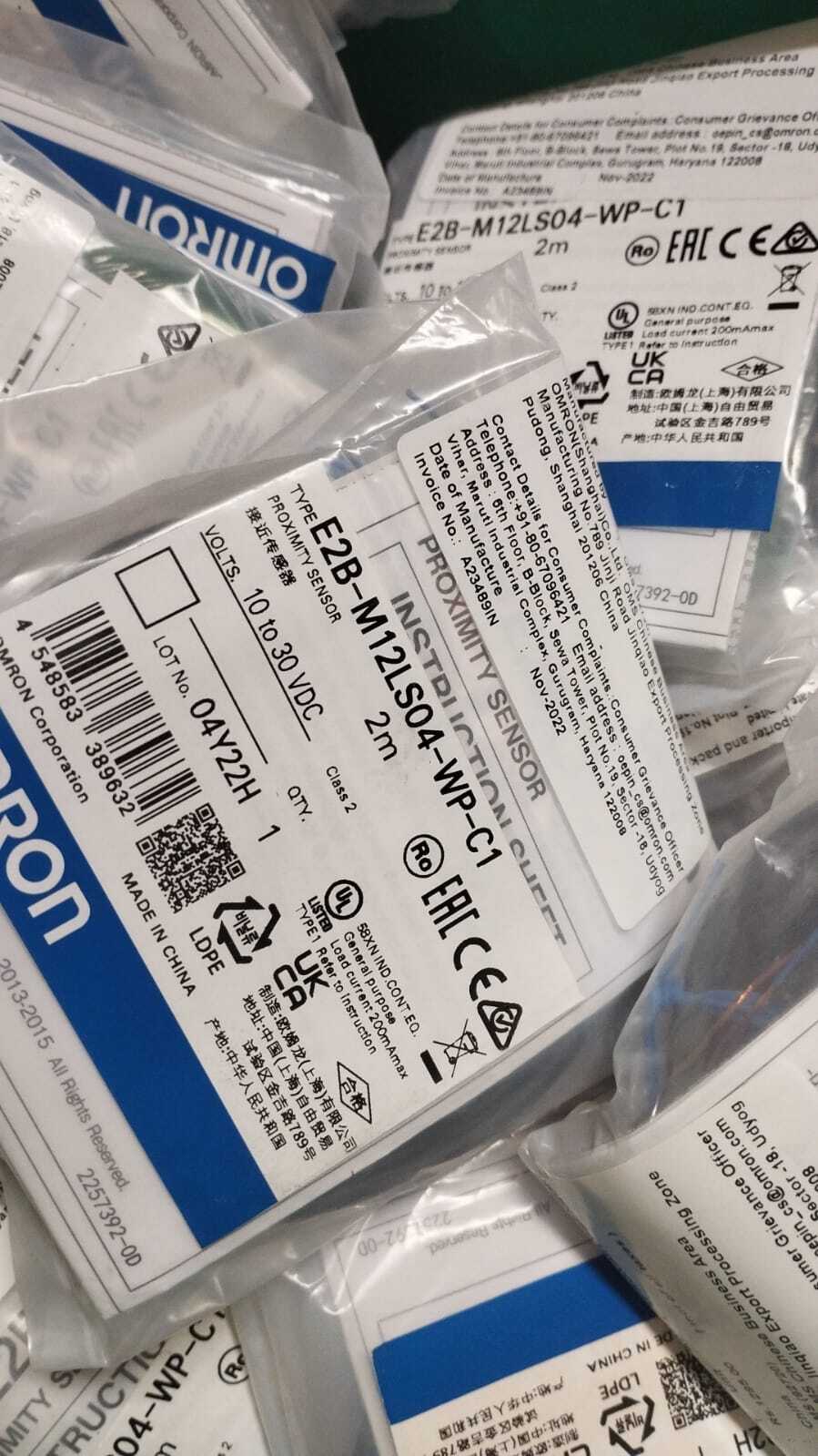 Omron Proximity Sensor ,E2a-m30kn20-wp-b2, E2a-m30kn20-wp-c1, E2a-m30kn20-wp-c2, E2a-m30kn20-wpc1. E2a-m30kn20-m1-c2, E2a-m30kn20-m1-b1, E2g-s08kn04-m1-d1, E2g-m12kn08-m1-d1