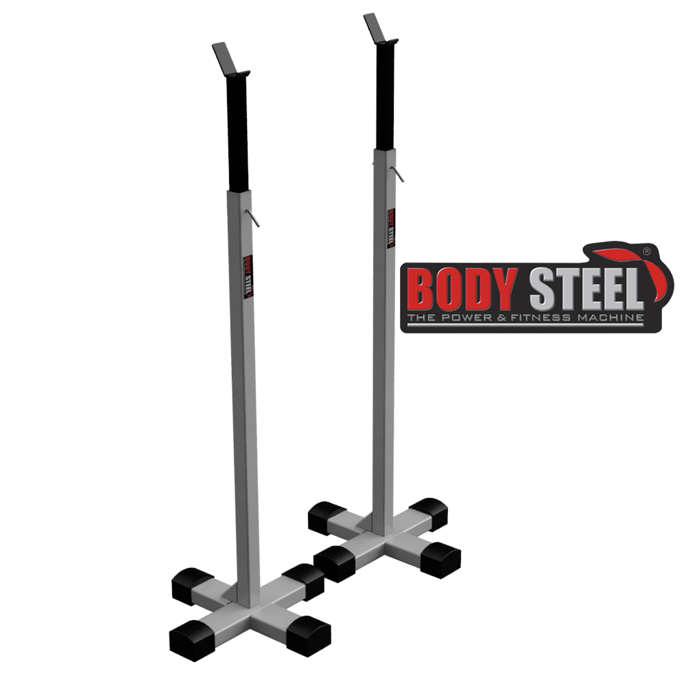 Squat Stand - Body Steel, 20 Inches Length X 72 Inches Width X 50 Inches Height | Adjustable Design For Enhanced Leg Strength Training