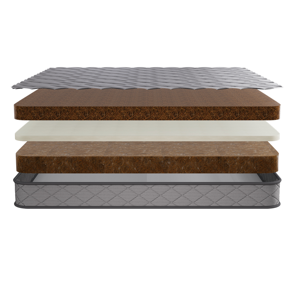Klassic Popular - Polar Fleece Fabric, Queen Size, Intricately Quilted With Memory Foam, Anti Sagging Reinforcement, Breathable Natural Coir Layer