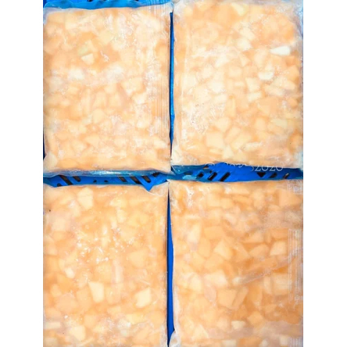 Frozen Muskmelon Dices - 1 Kilogram, Organic and Natural Taste for Smoothies and Salads