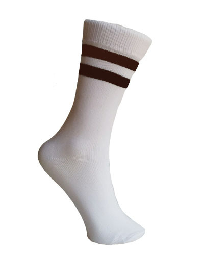 WHITE SOCKS WITH STRIPES