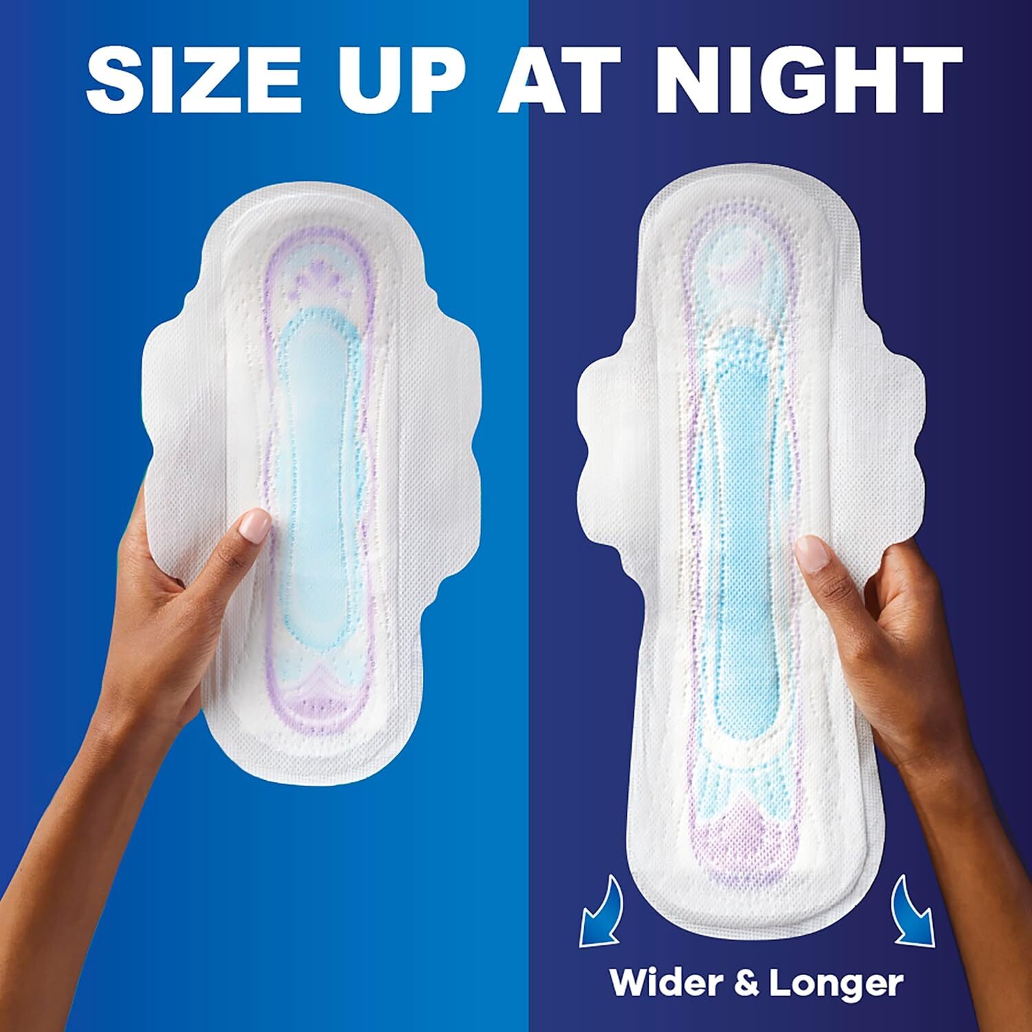 Always Ultra Thin Feminine Pads For Women, Size 2 Long Super Absorbency, With Wings, Unscented, 58 Count(pack Of 1)
