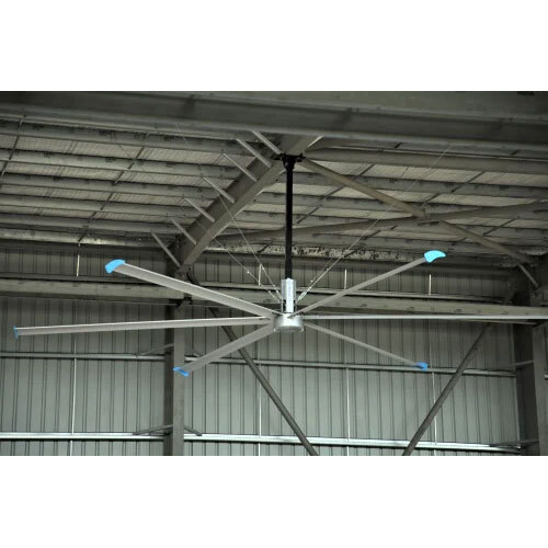 Marut HVLS Fan - 24 Feet Diameter, 300 Watt Direct Drive PMSM Motor, High Efficiency | White Aluminum Material, 55 RPM Speed, 1 Year Warranty